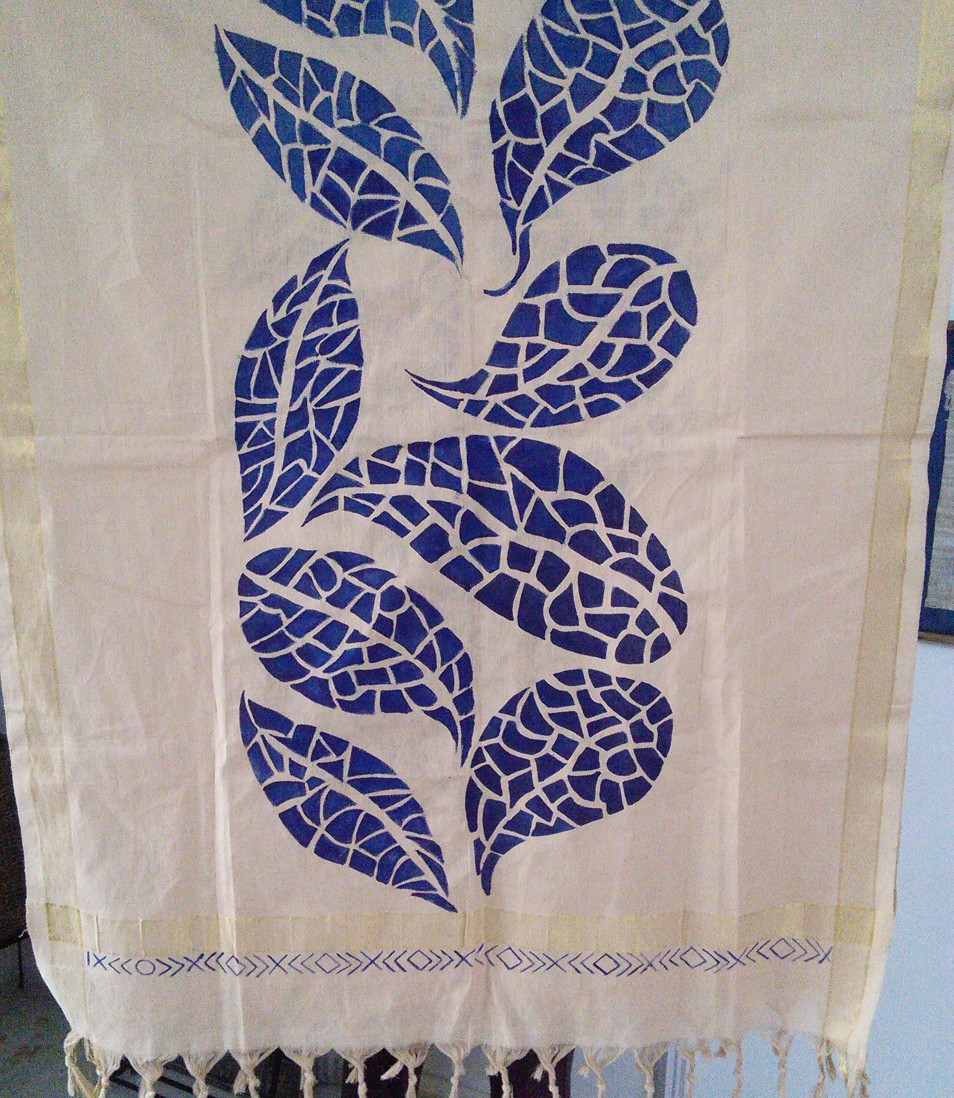 Cotton hand-painted Dupatta (DC537)