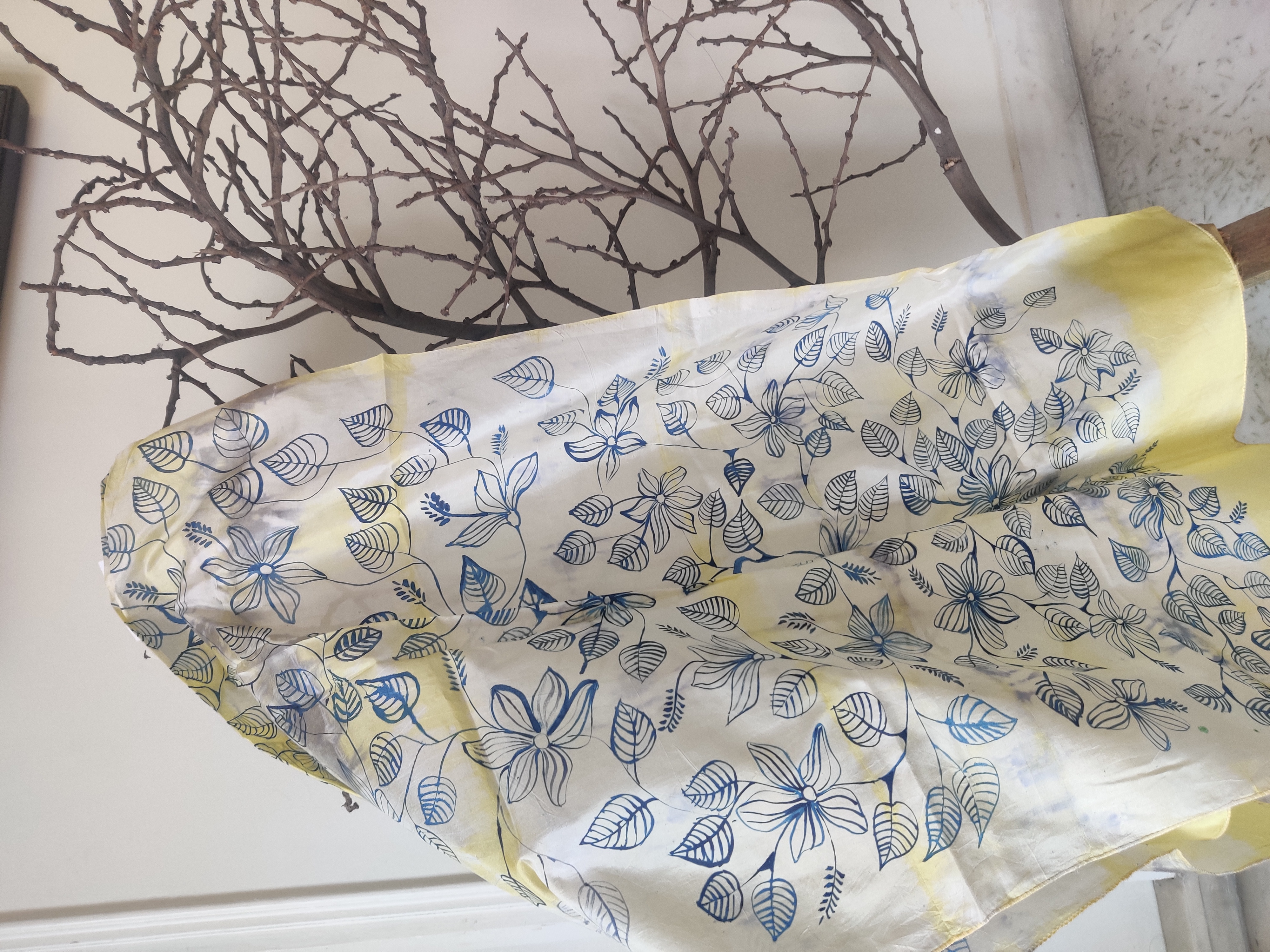  Silk hand painted Stole TS67