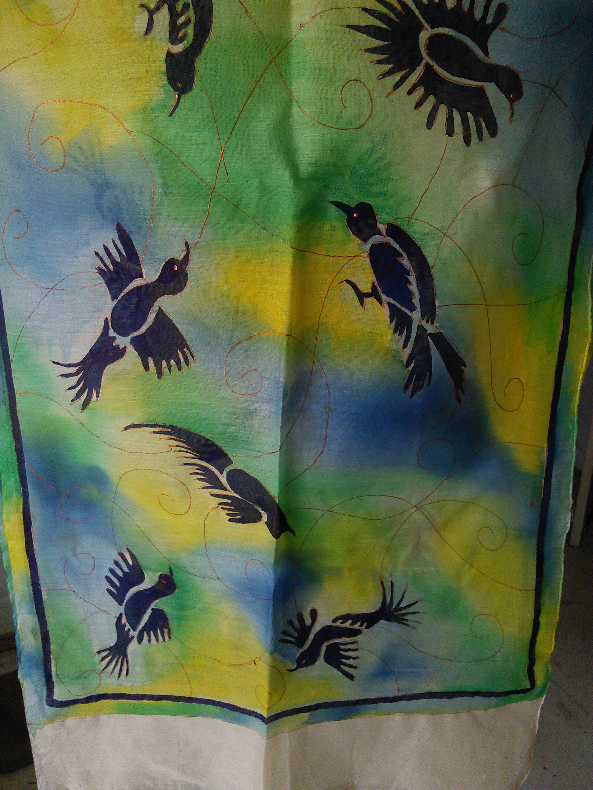 Hand-Painted Chanderi Dupatta (DCH520)