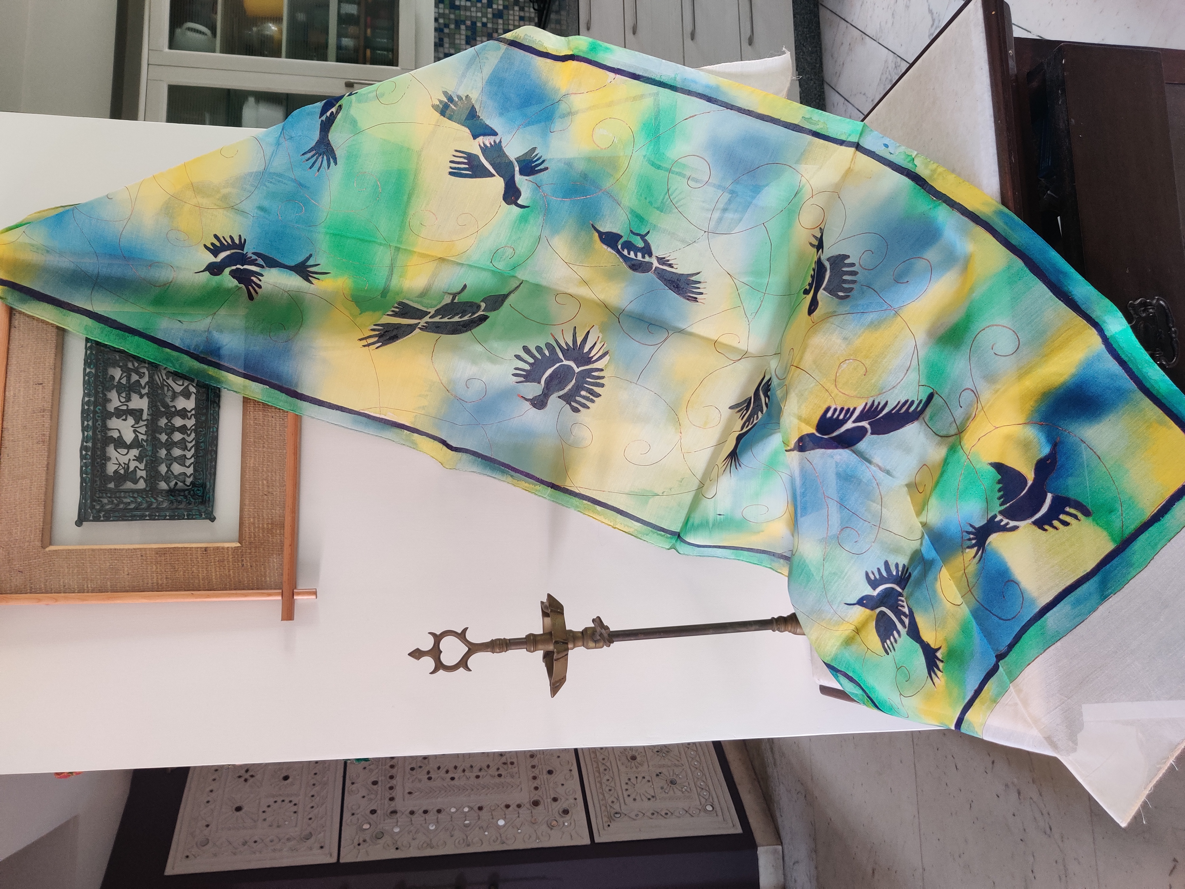 Hand-Painted Chanderi Dupatta (DCH520)