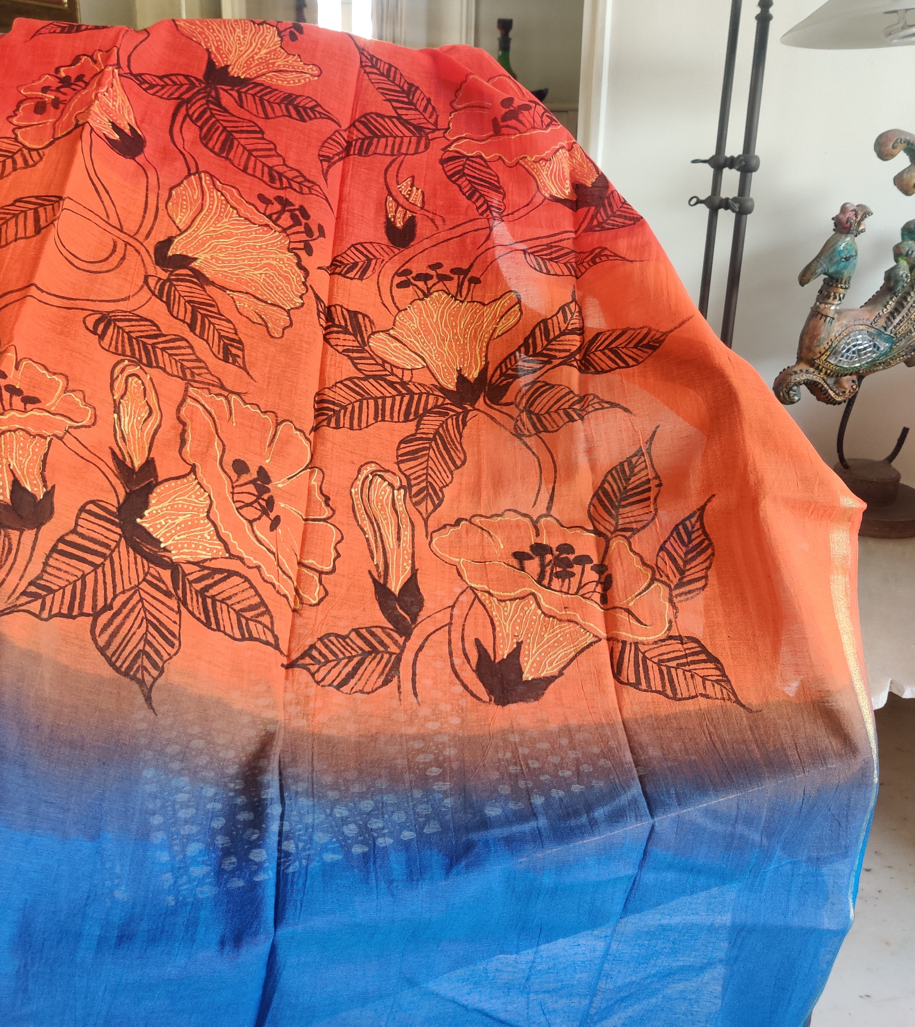 Colorful Floral dupatta (DCH606)