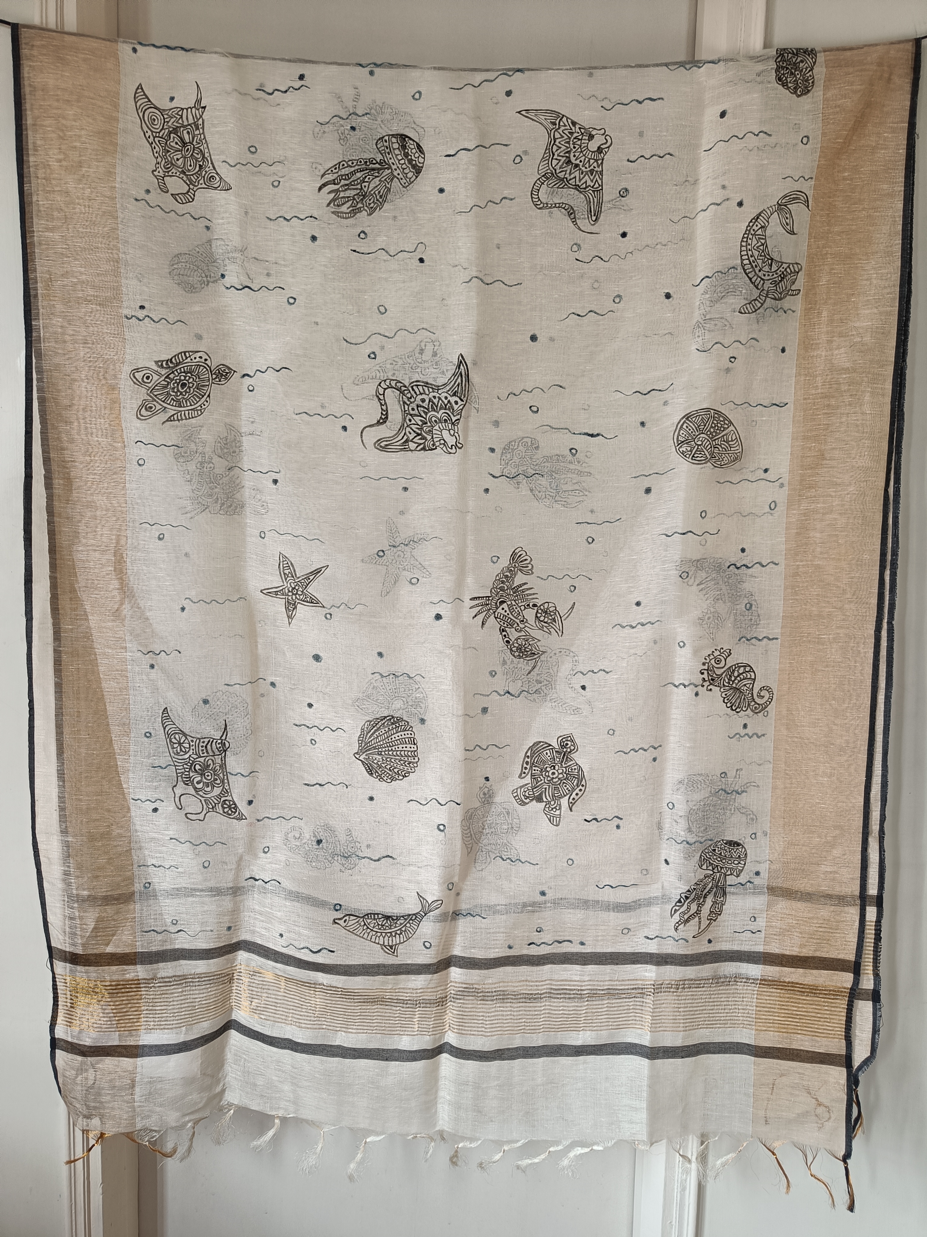 Handmade Painted Dupatta (DS753)