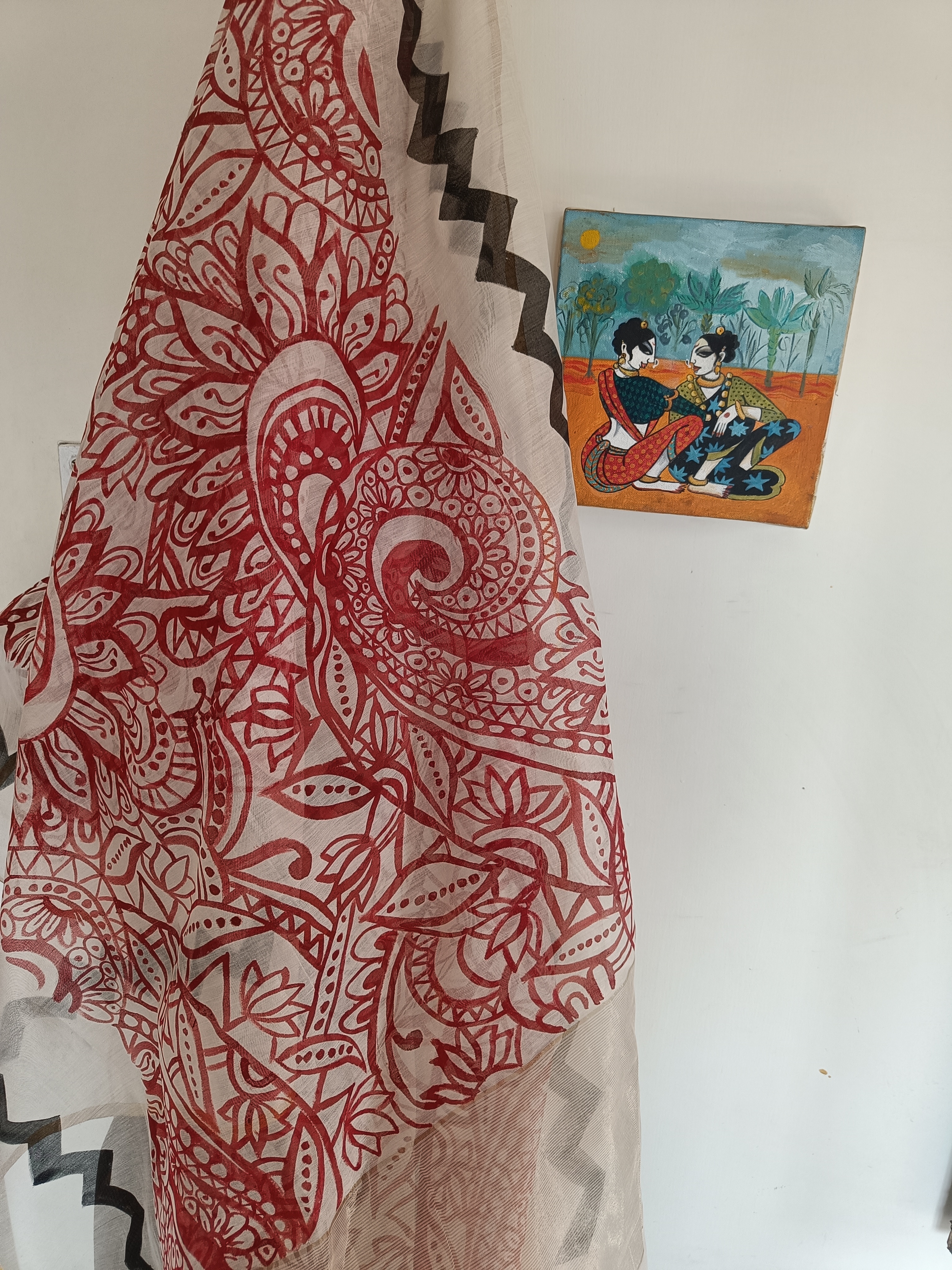 Handcrafted Maheshwari Dupatta (DCH738)