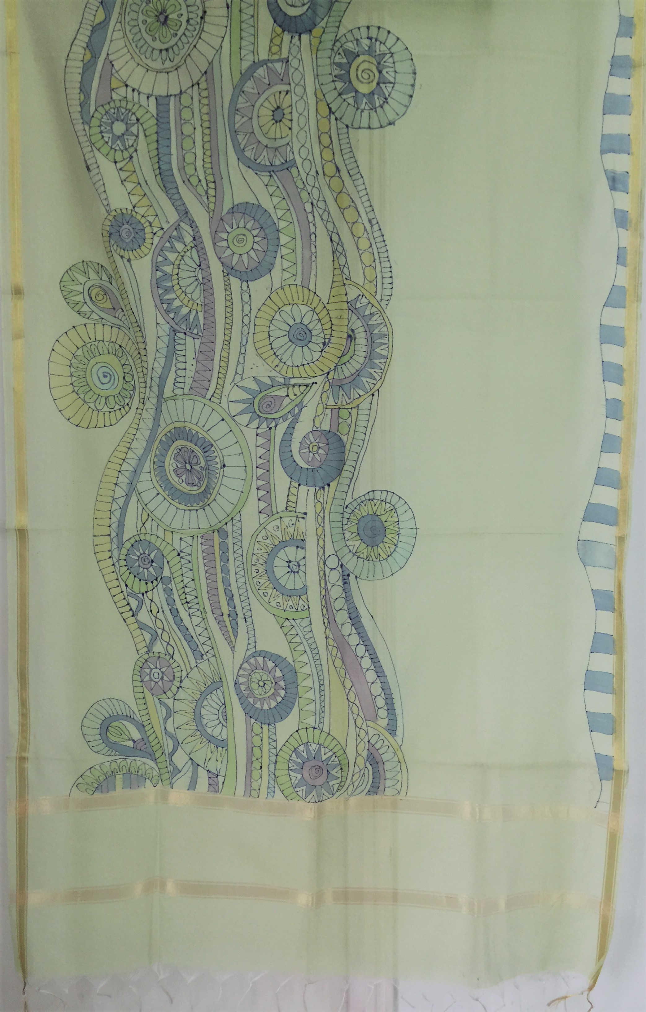 Designer Hand-painted dupatta (DF694)