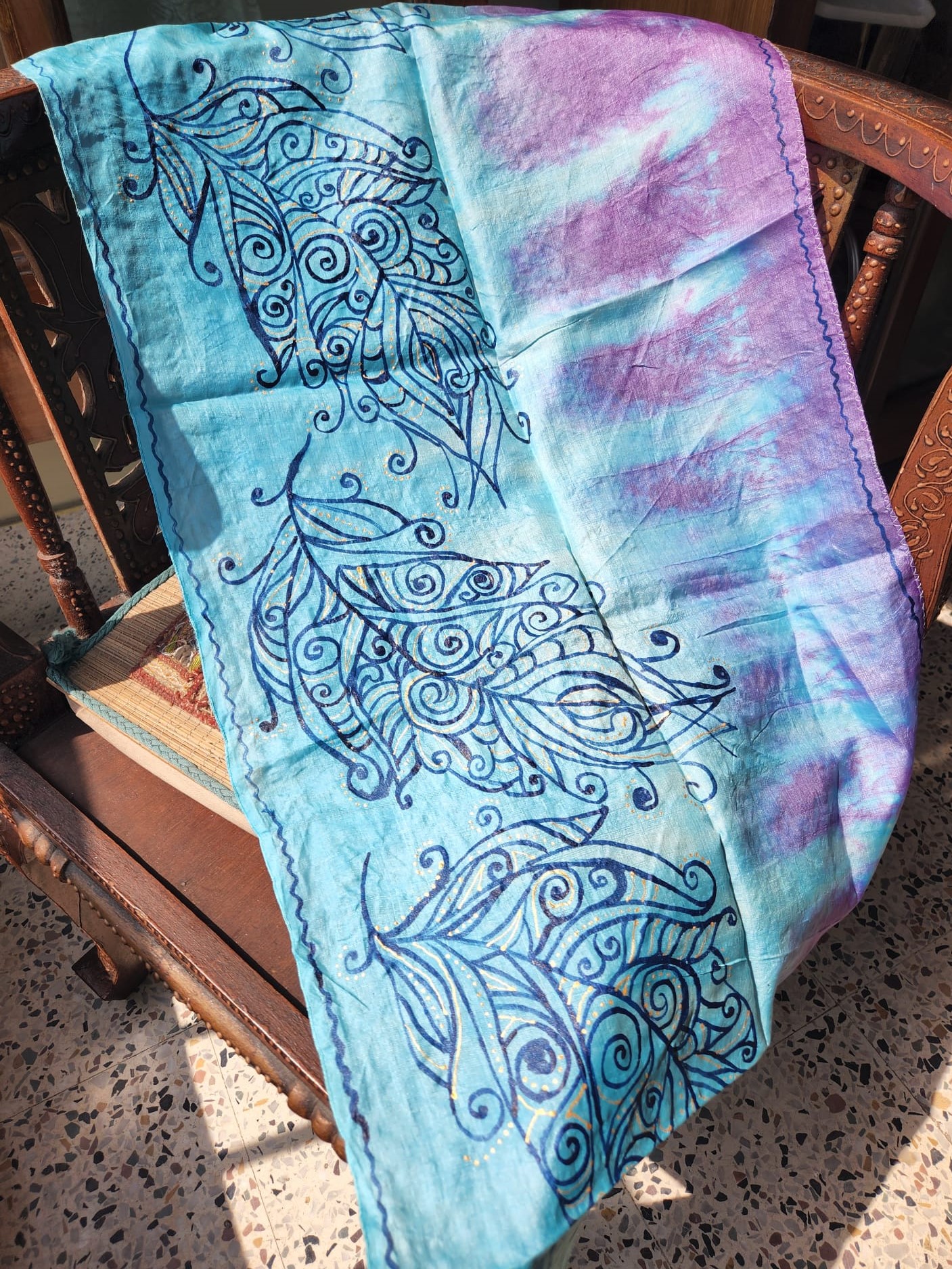Silk tie and dyed Stole TS101