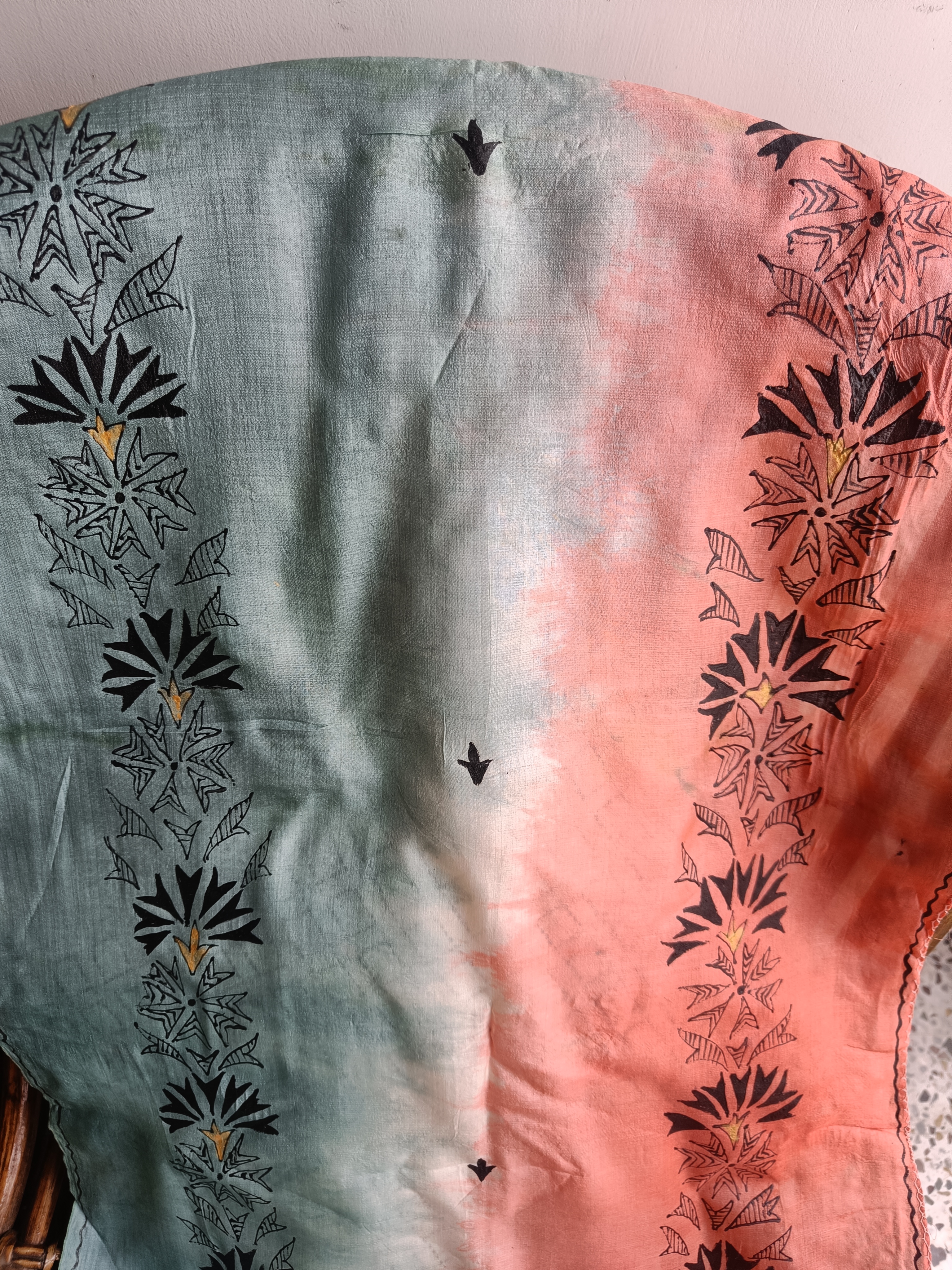  Silk hand painted decorative Stole TS103