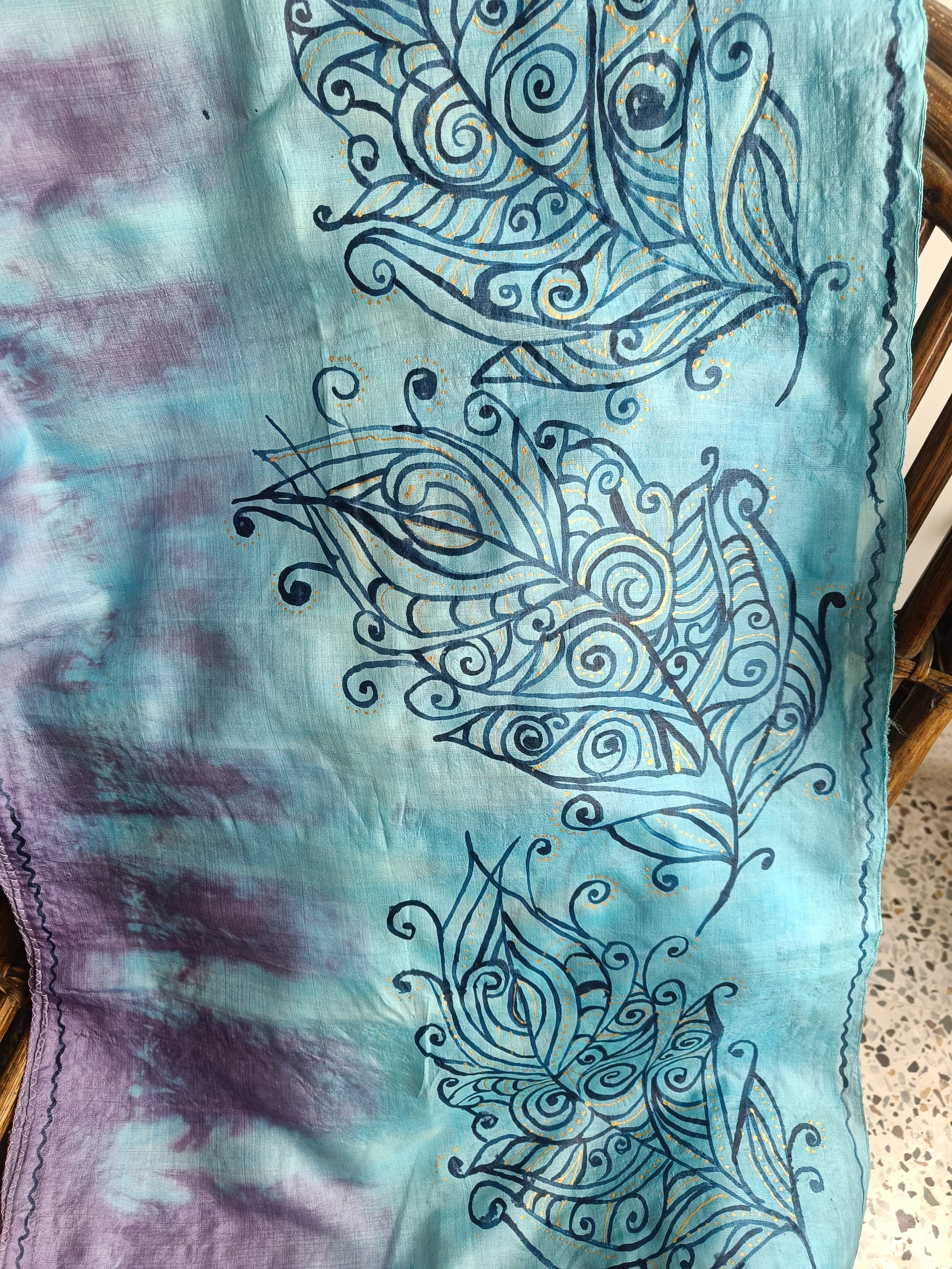 Silk tie and dyed Stole TS101