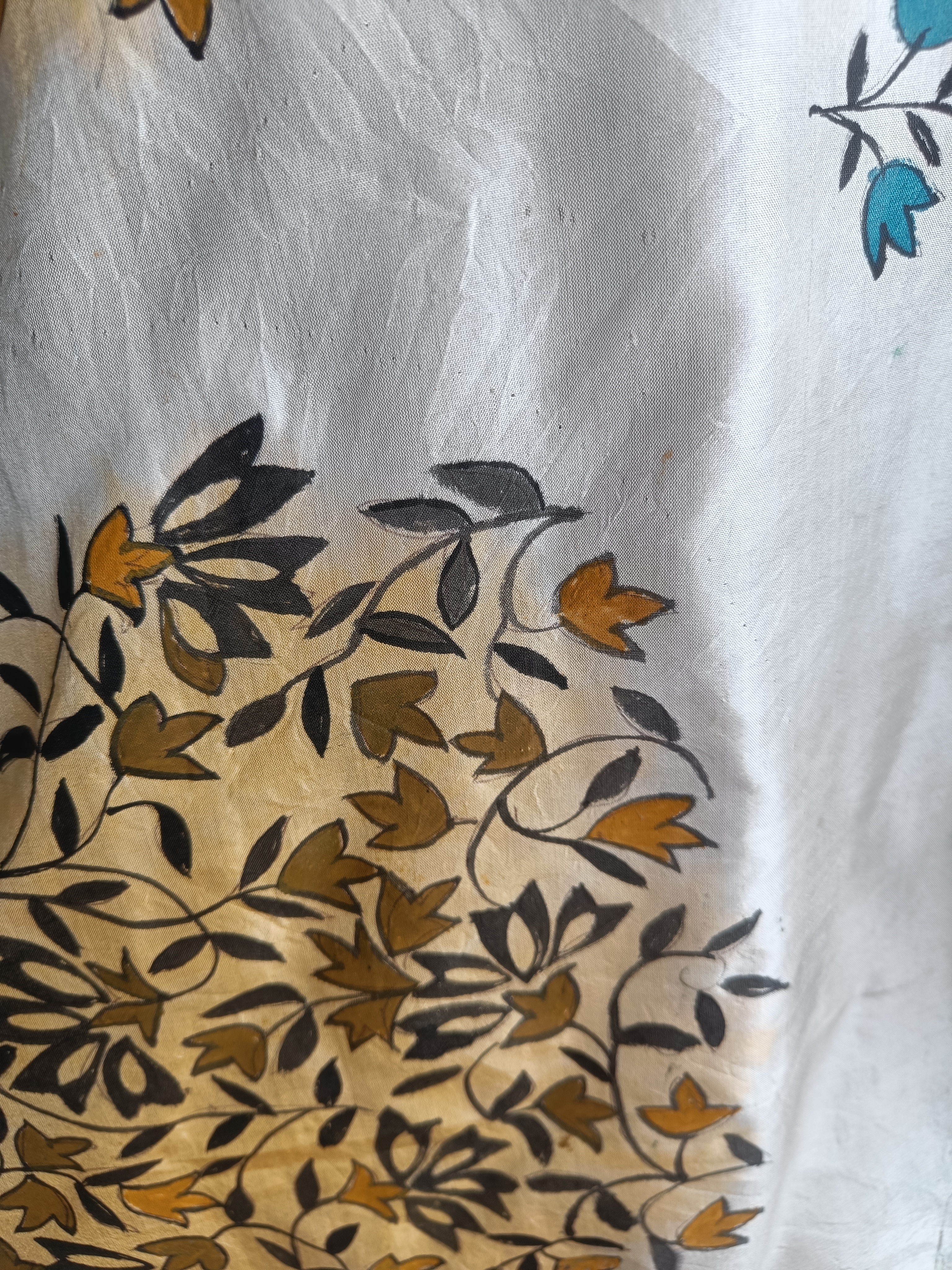 Silk floral hand painted Stole TS64