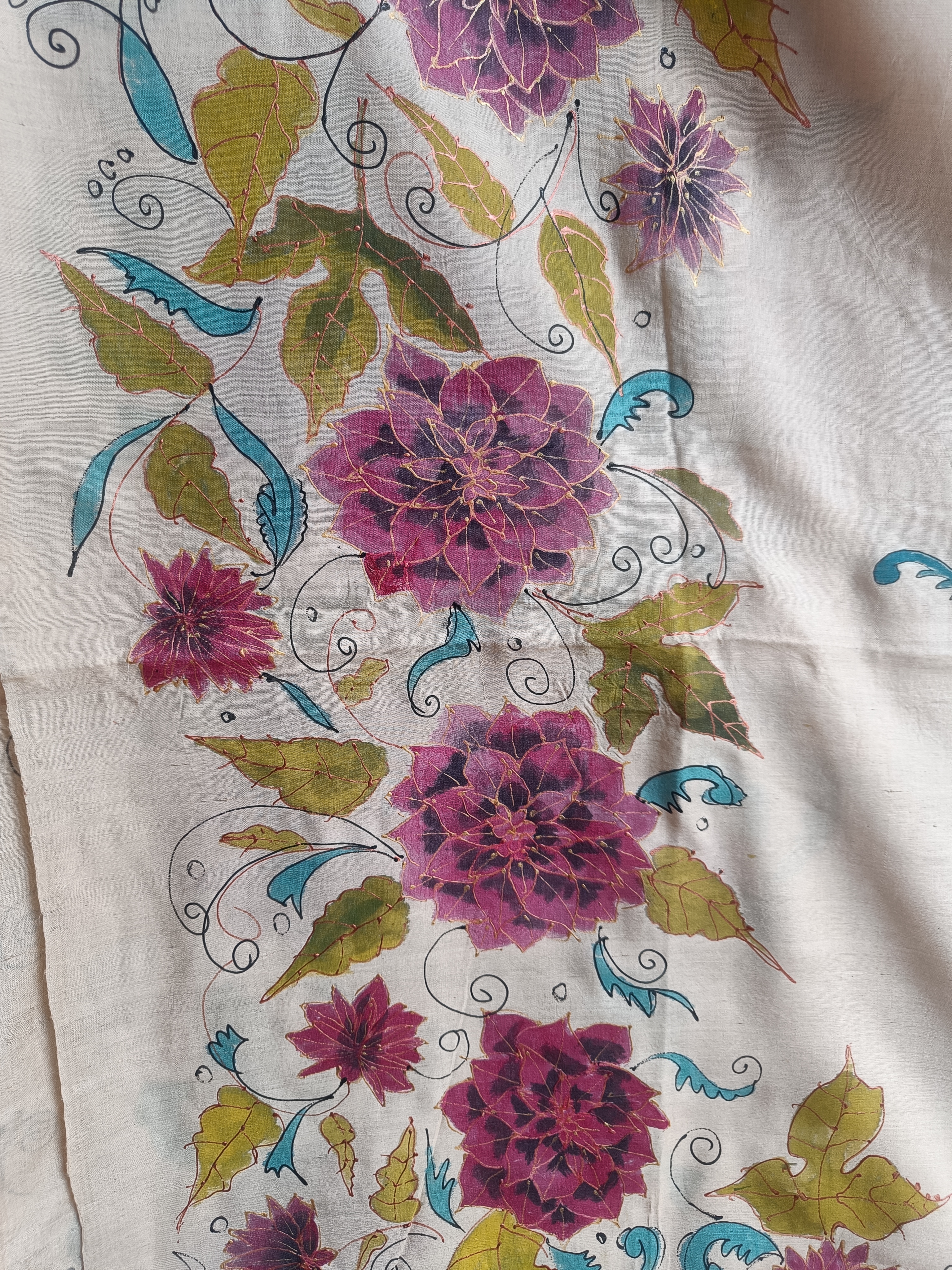 Half tussar saree (SS645)