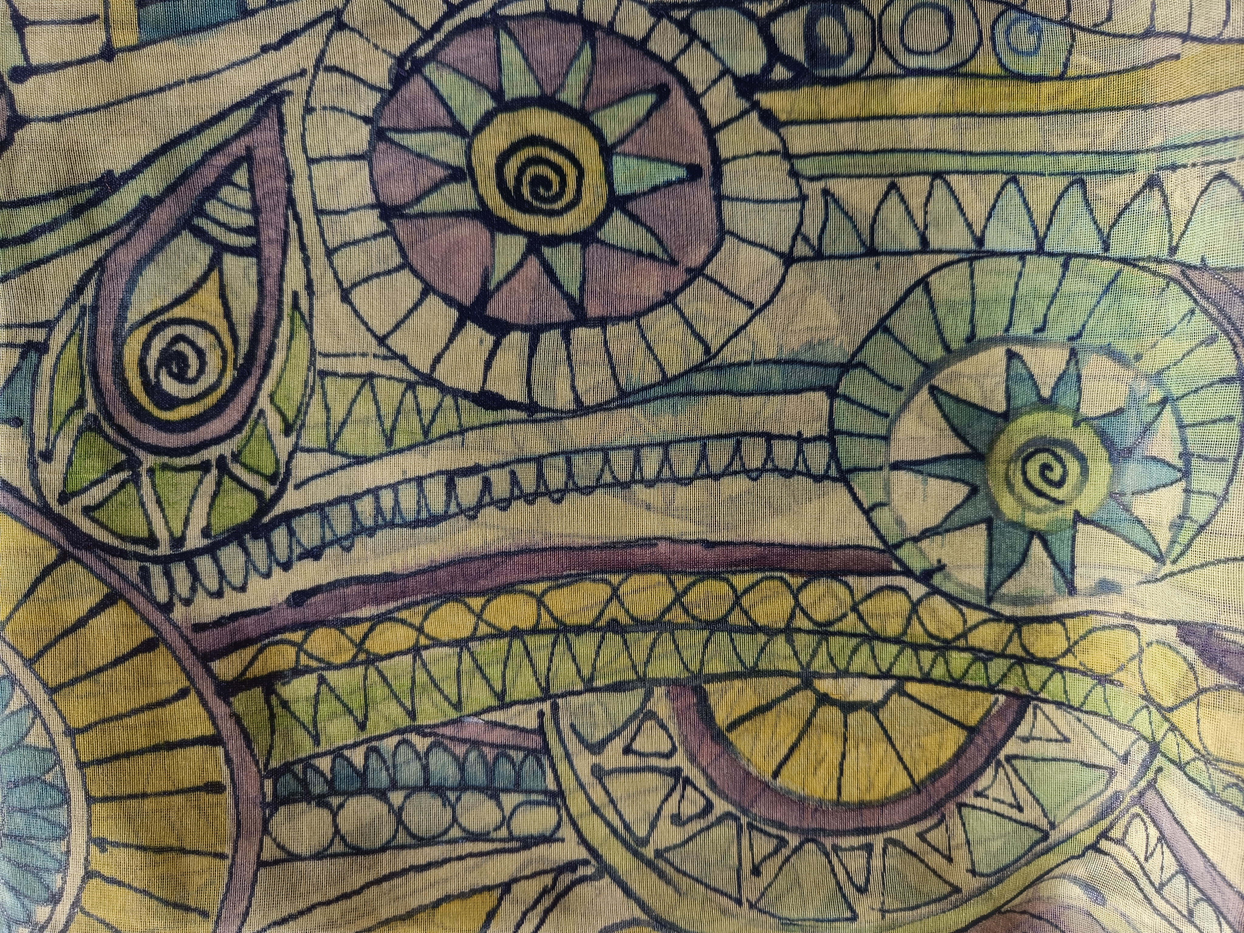 Designer Hand-painted dupatta (DF694)