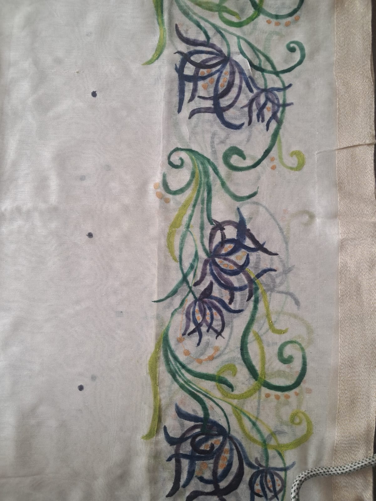 hand-painted Dupatta  (DF741)