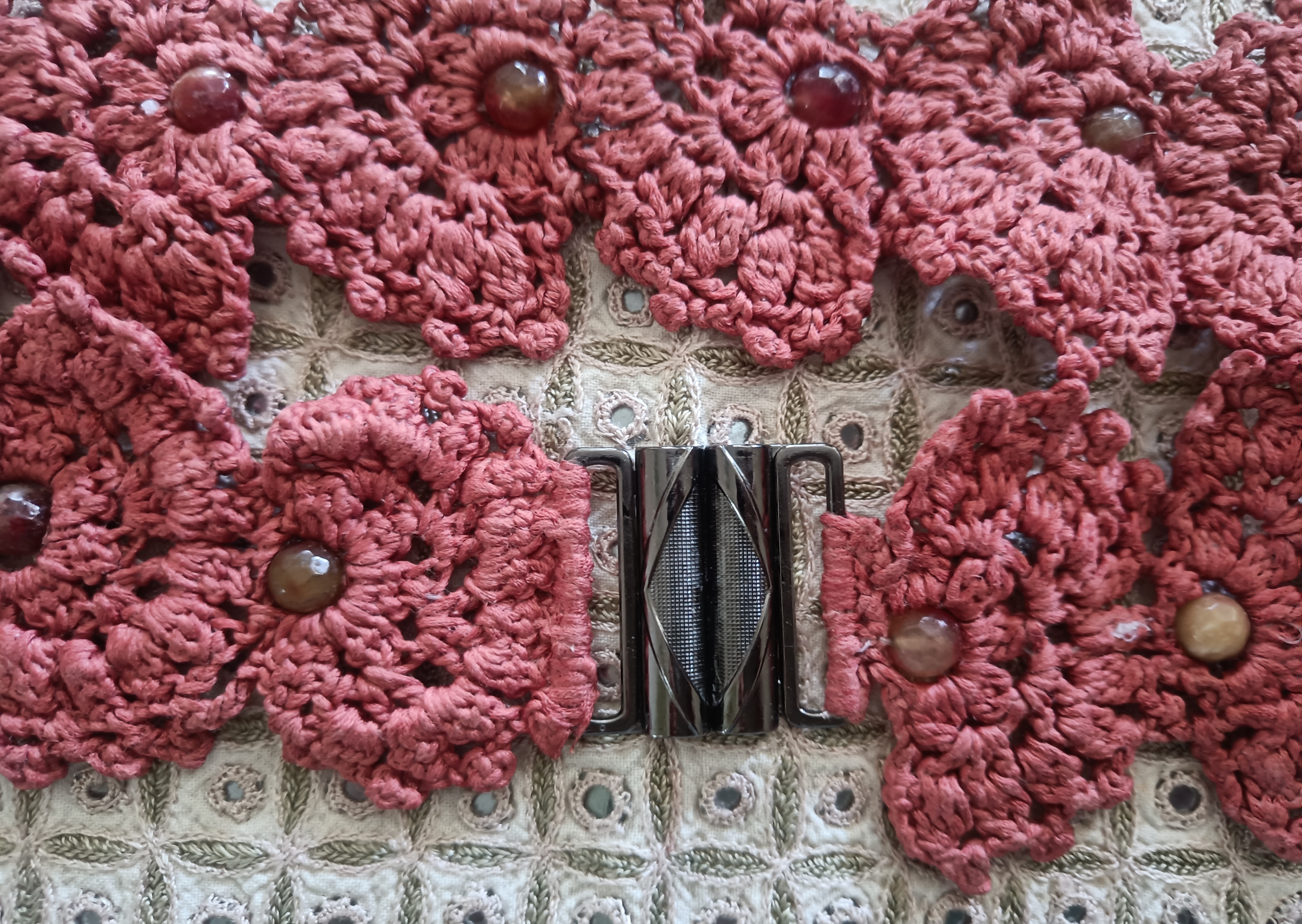 Handmade crochet Floral Belt A02