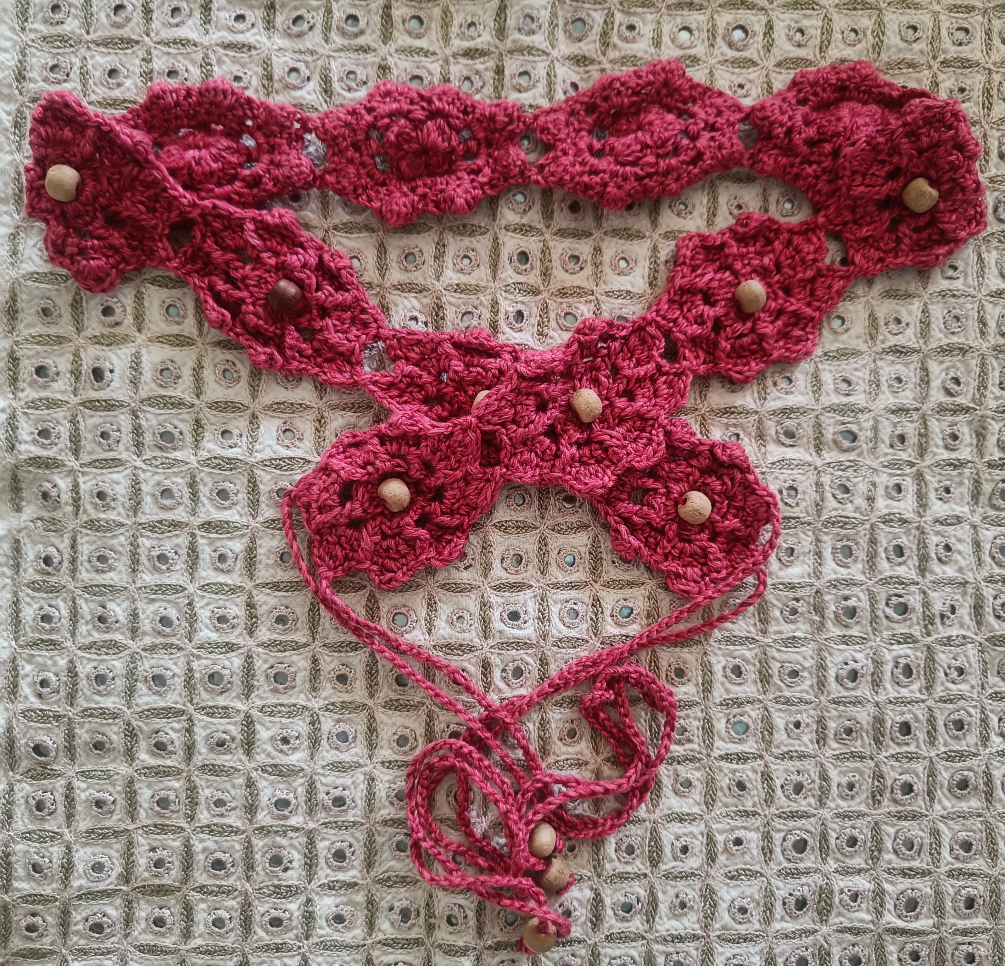 Handcrafted crochet belt A03
