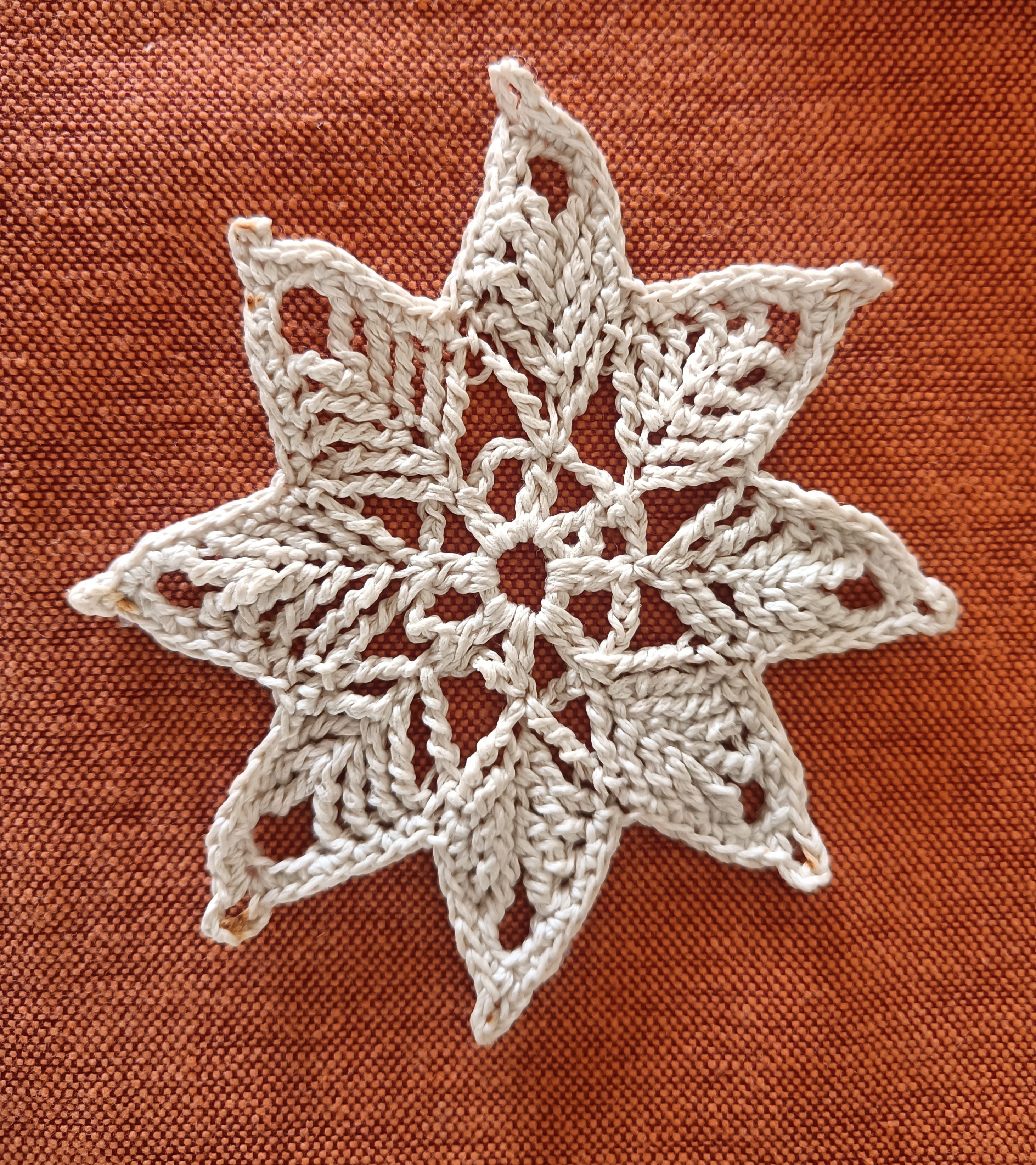 Handcrafted Set of 6 Crochet Snowflake Coasters