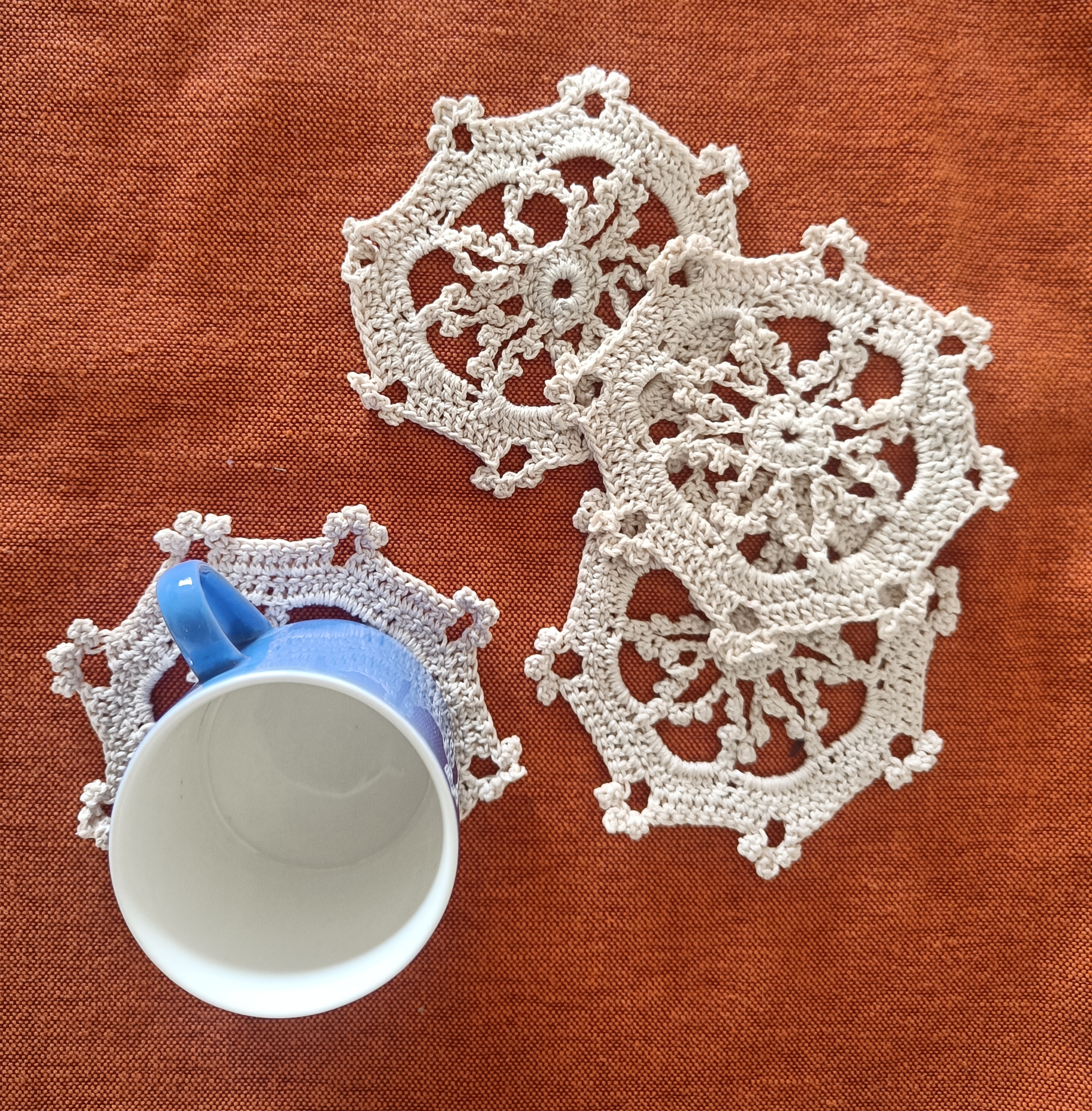 Handmade Set of 4 Crochet Coasters