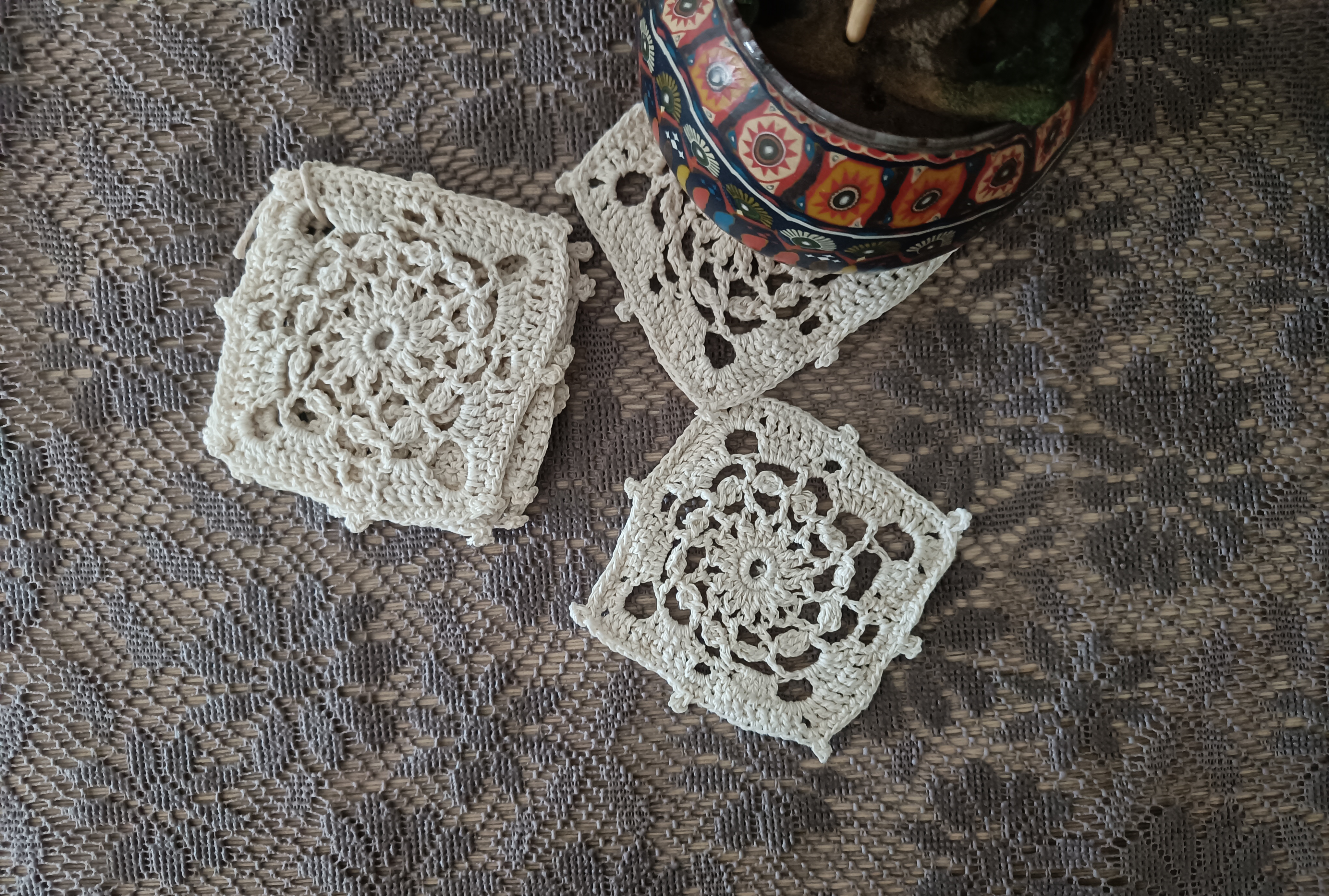 Handcrafted Set of 6 Crochet Coasters