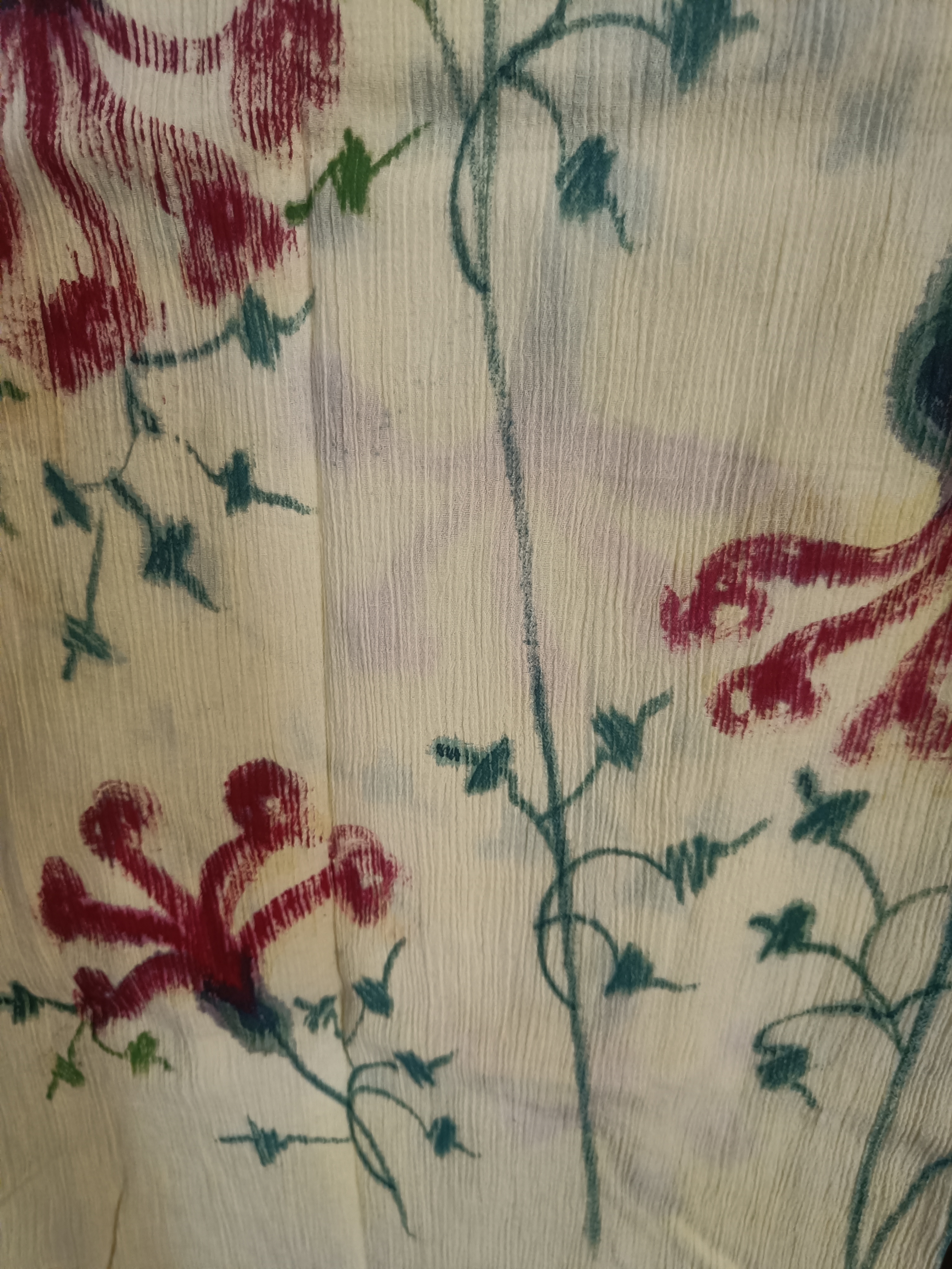 Hand-painted Floral Dupatta Seer sucker (DSS454)