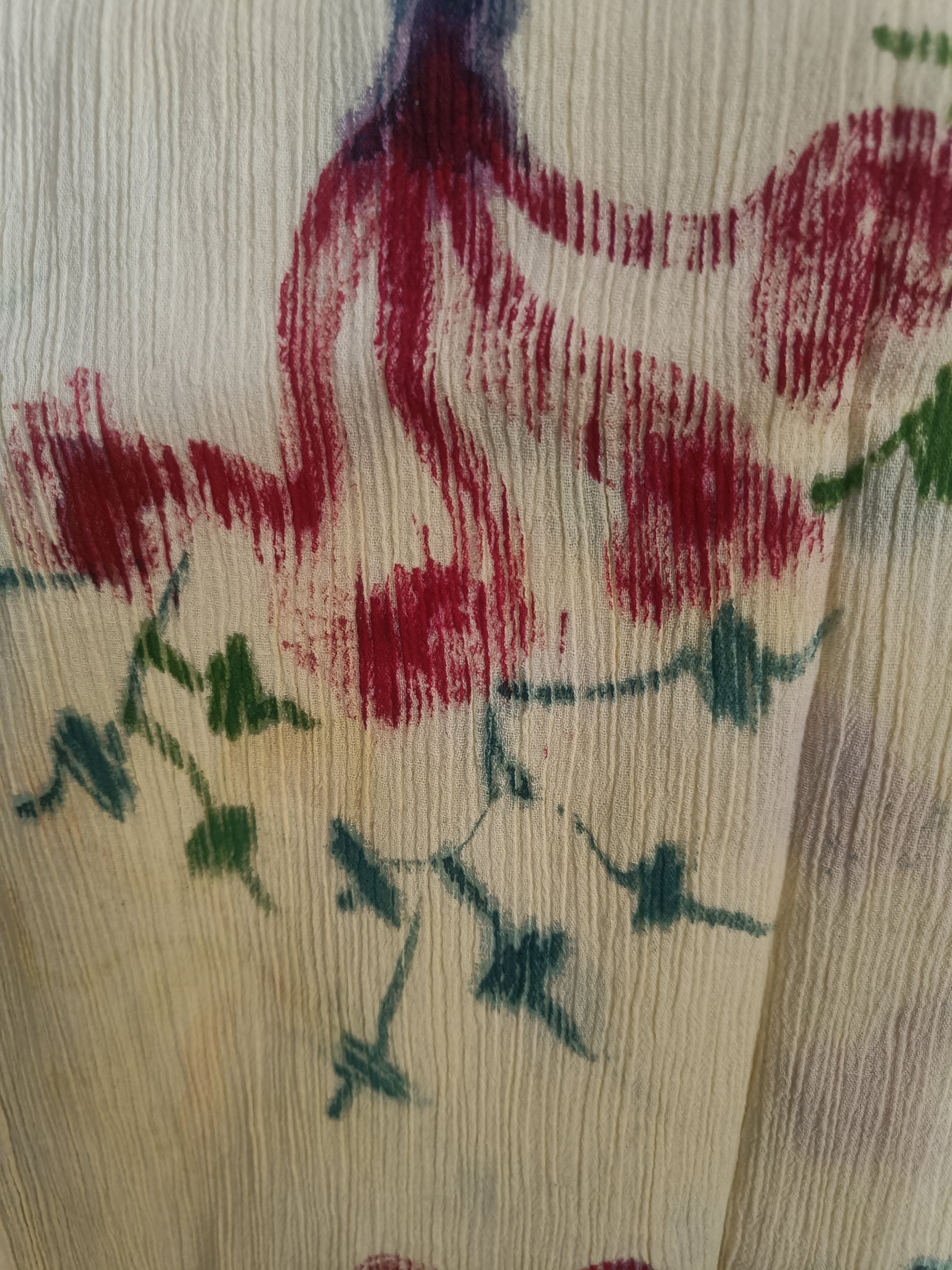 Hand-painted Floral Dupatta Seer sucker (DSS454)