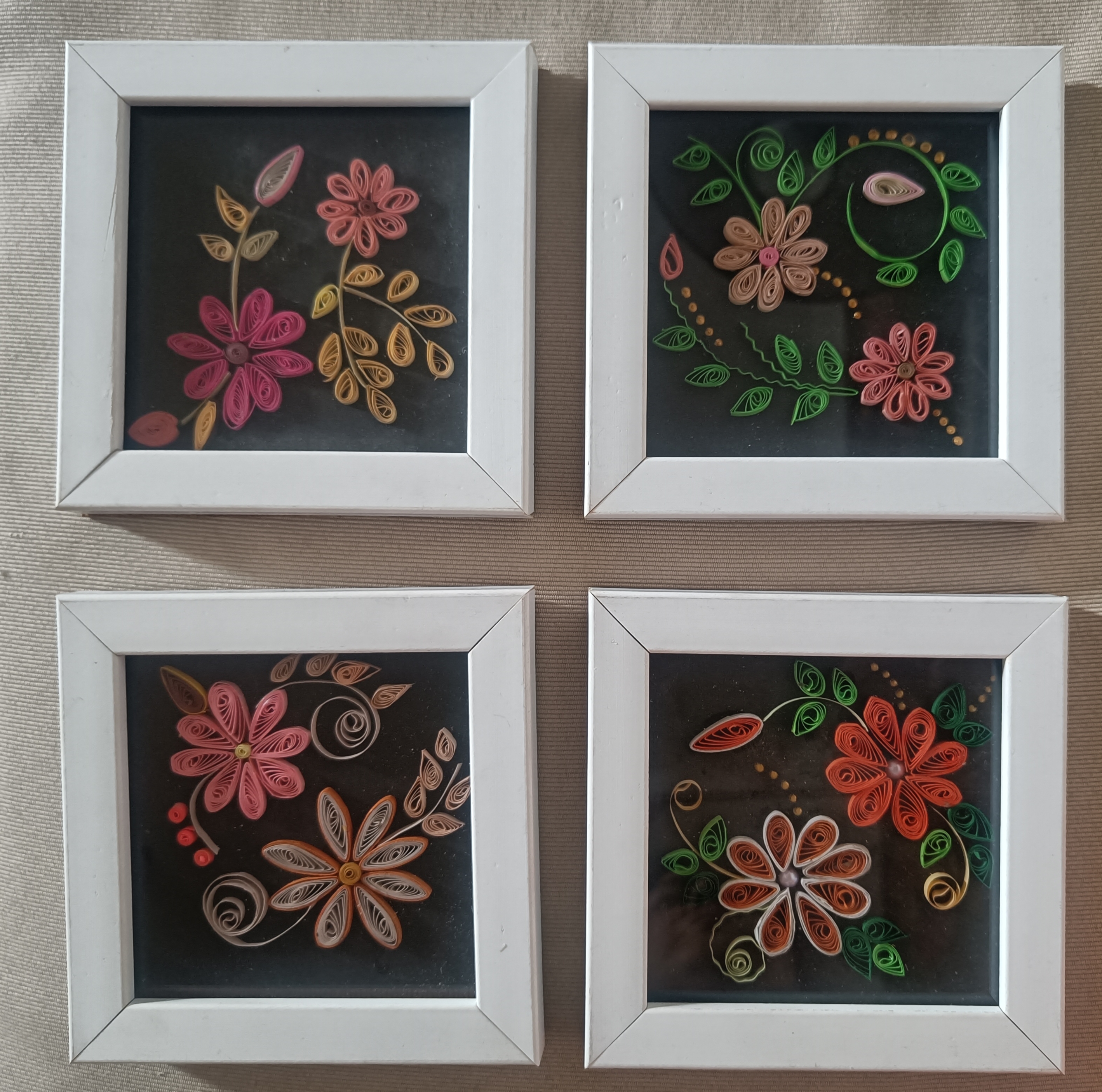 Handmade Quilled Flower Artwork