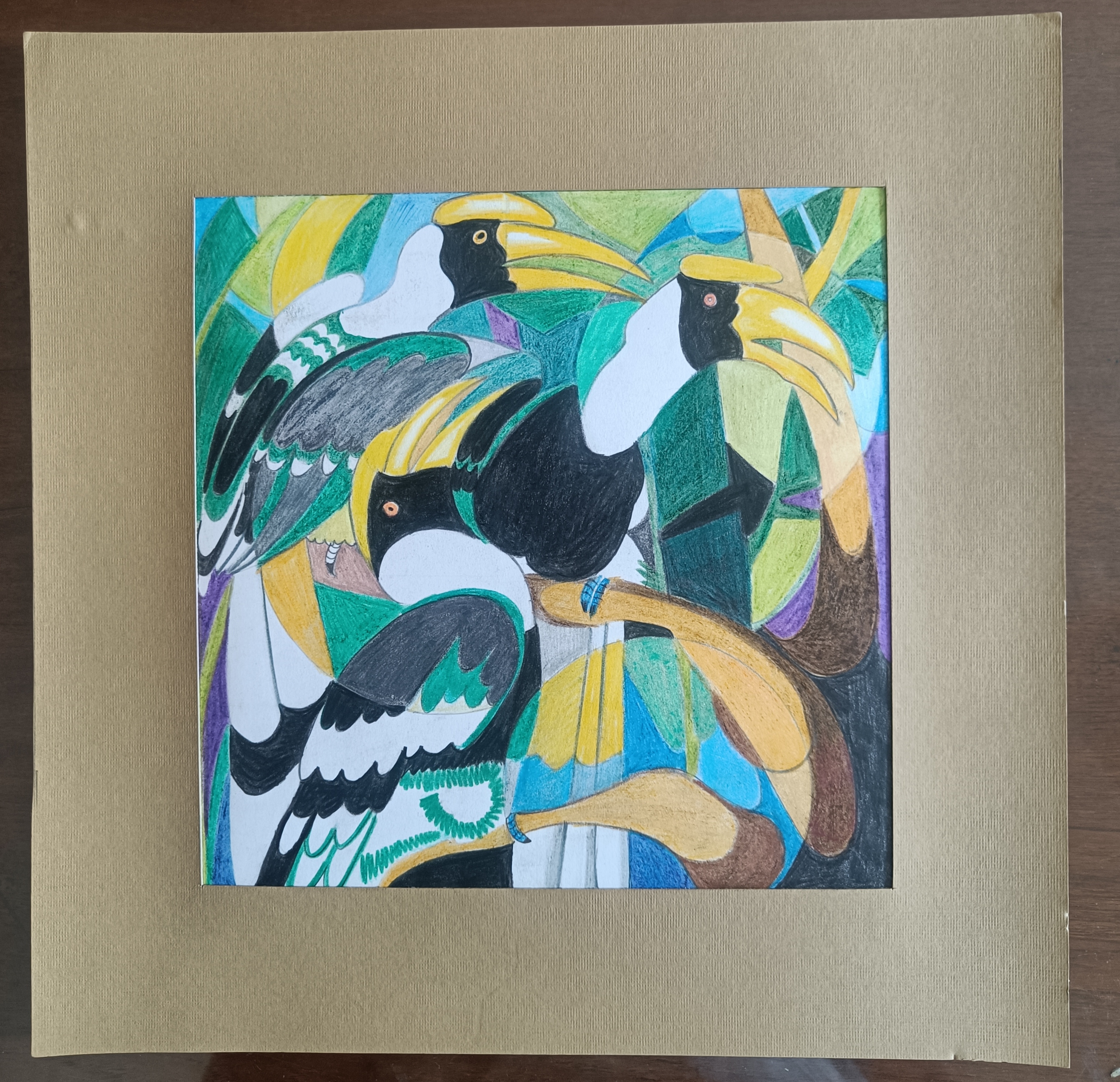 Handcrafted Bird Artwork (Unframed) PC014