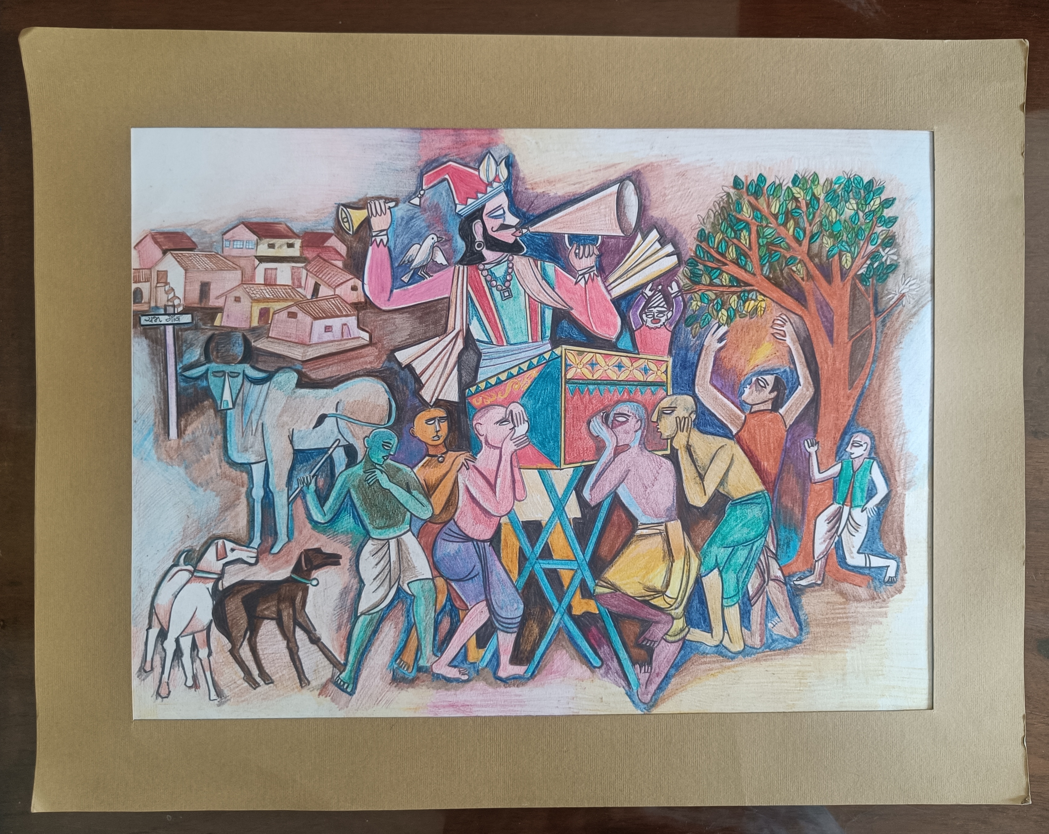 Vibrant Village Artwork (Unframed) PC019