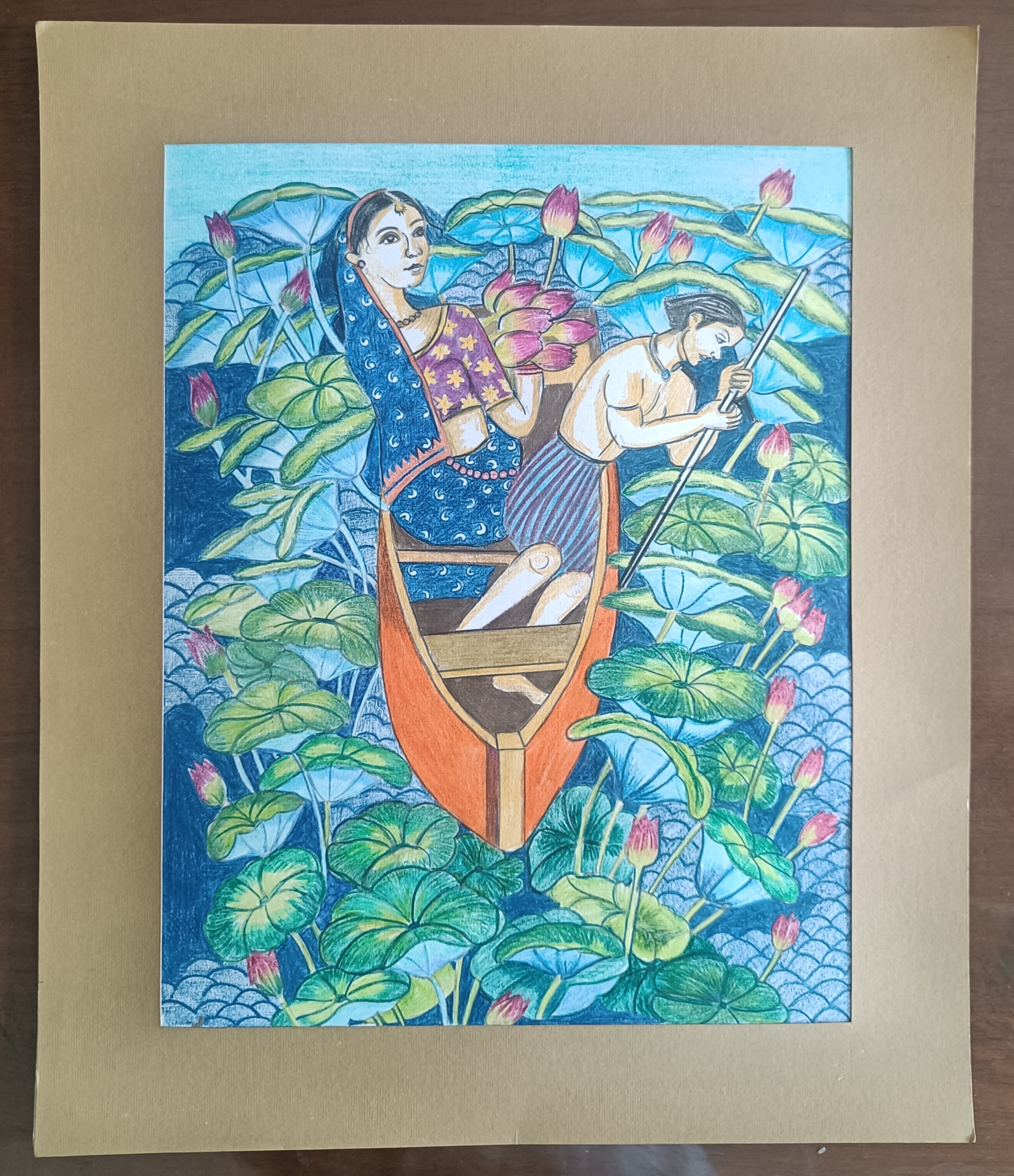 Traditional Indian Painting (Unframed) PC017