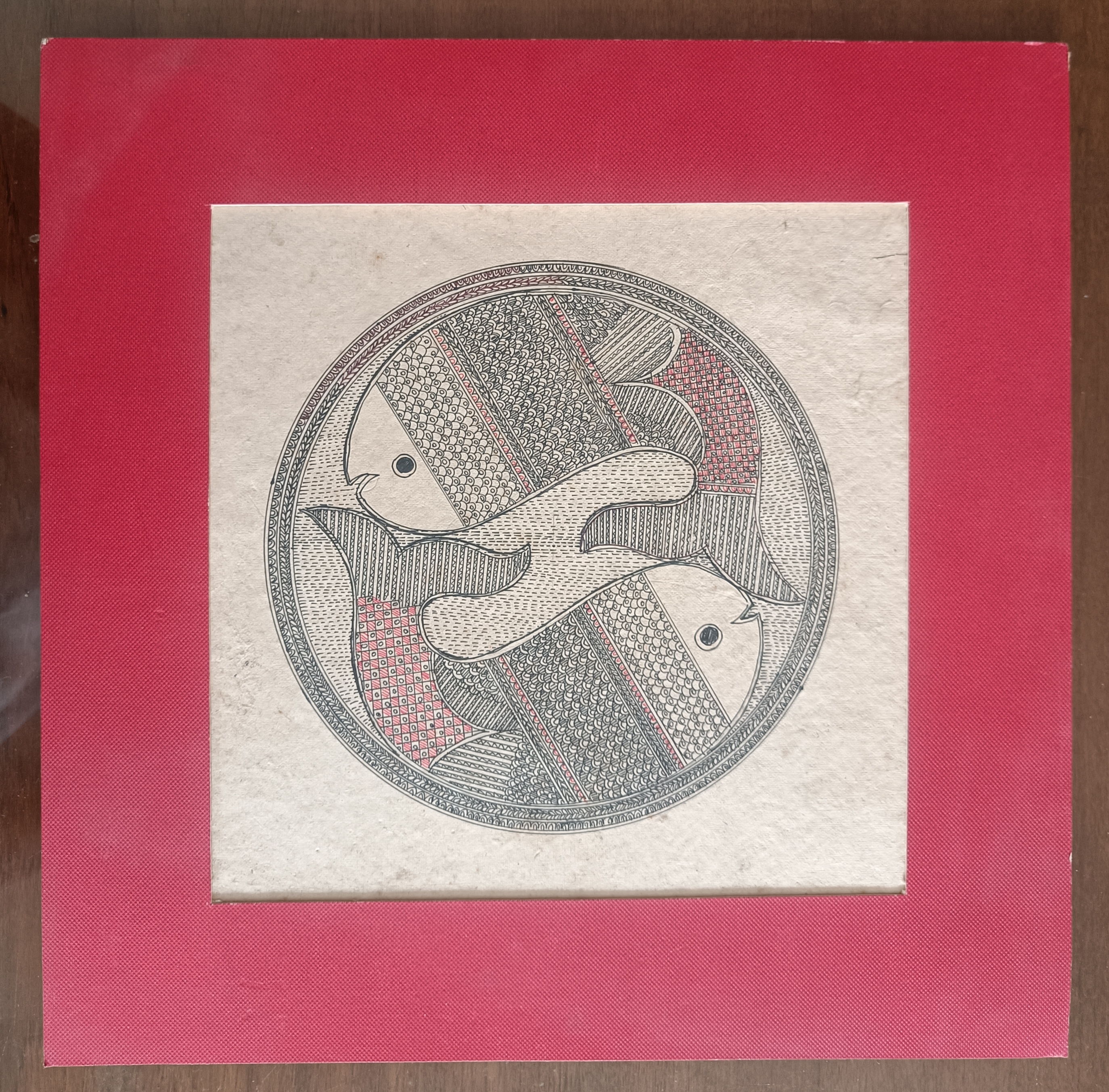 Madhubani Fish Artwork (Unframed) PM064