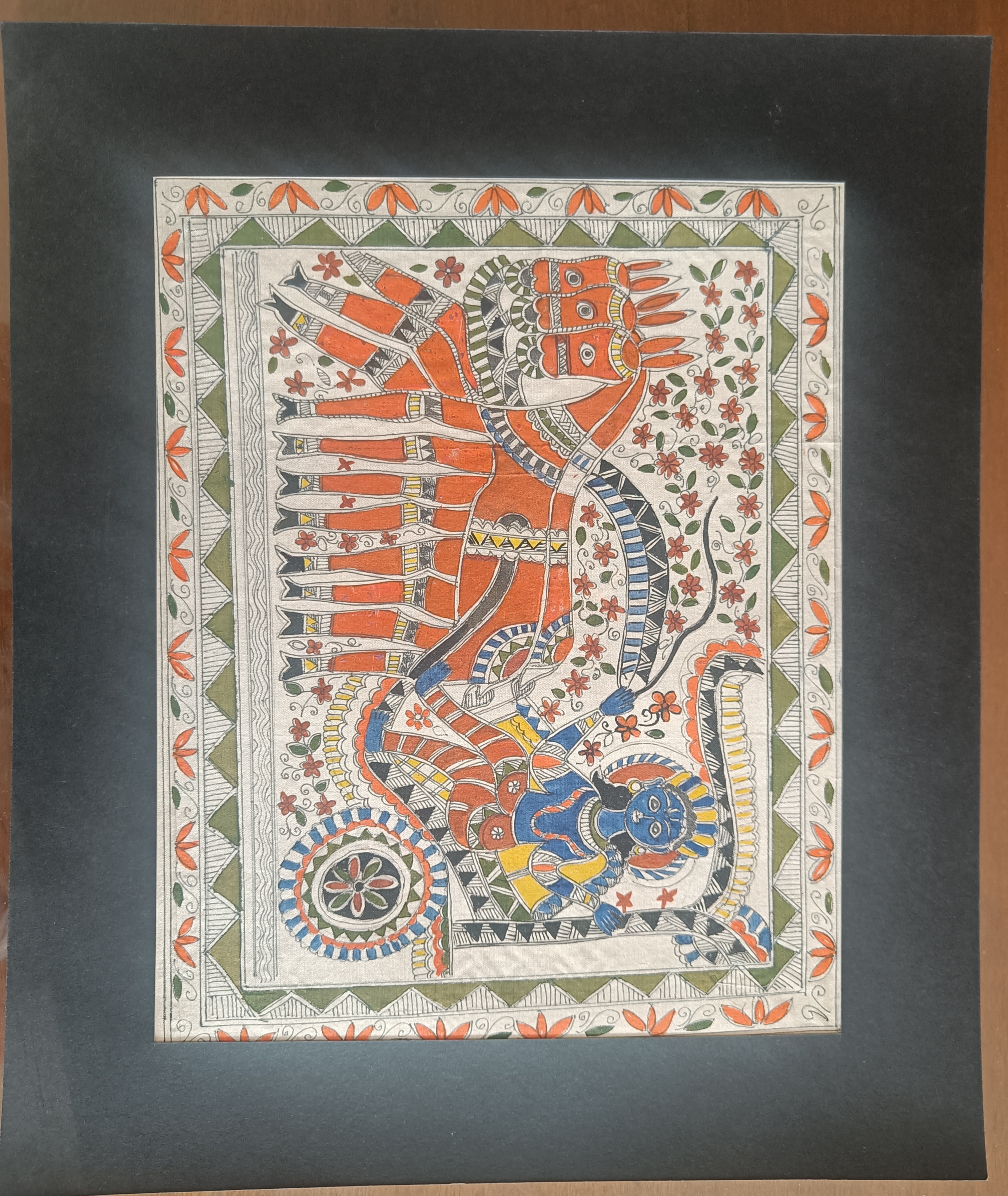 Traditional Indian Madhubani Painting (Unframed)PM052