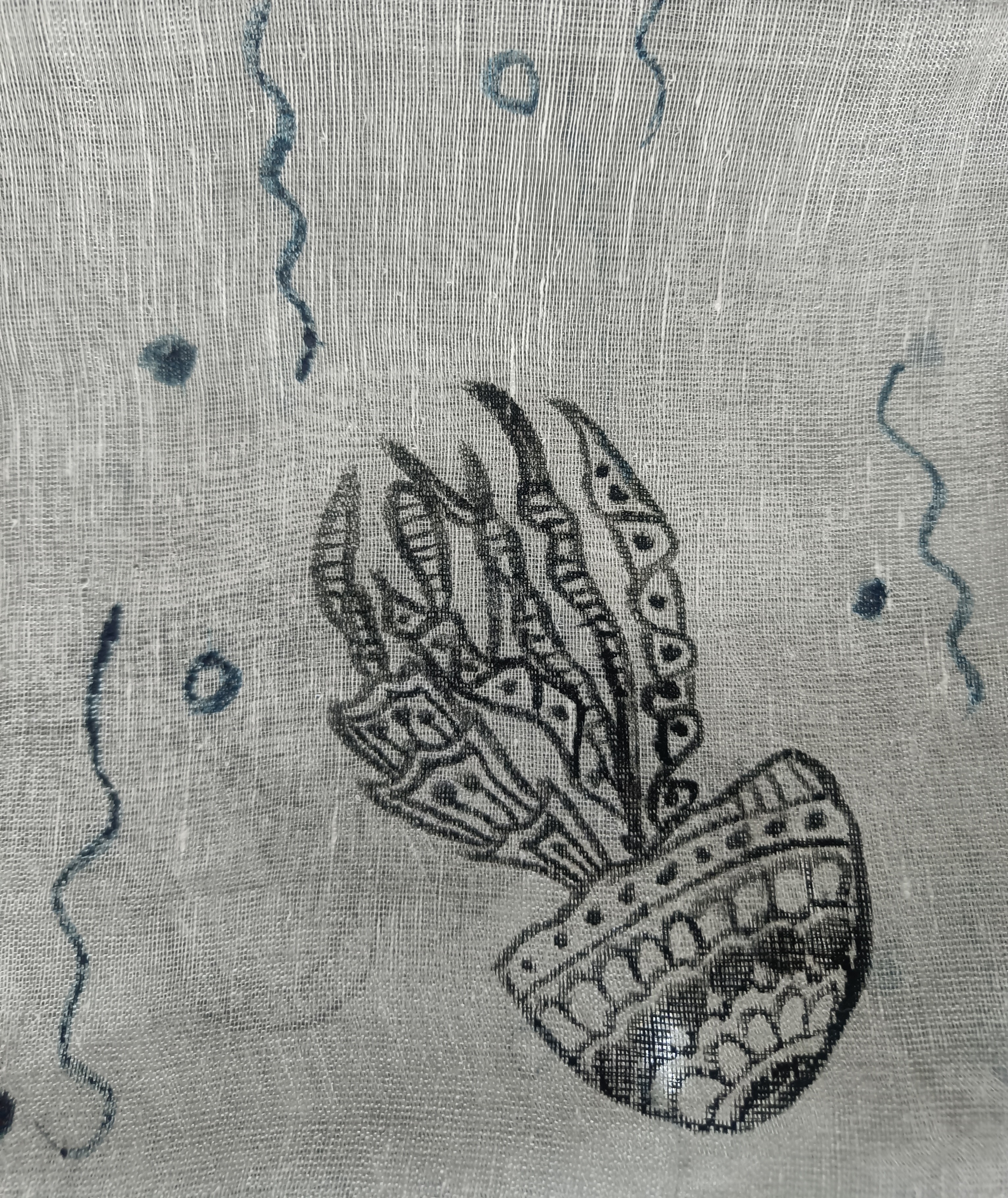 Handmade Painted Dupatta (DS753)