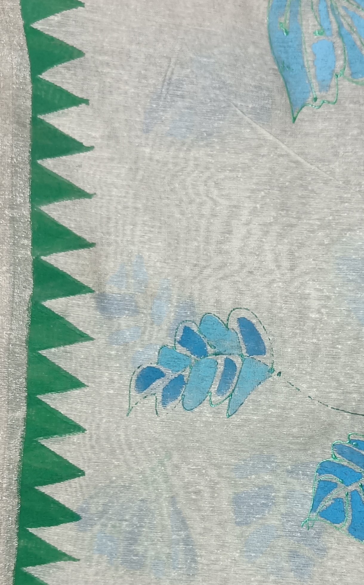 Hand-Painted Floral Dupatta (DF564)