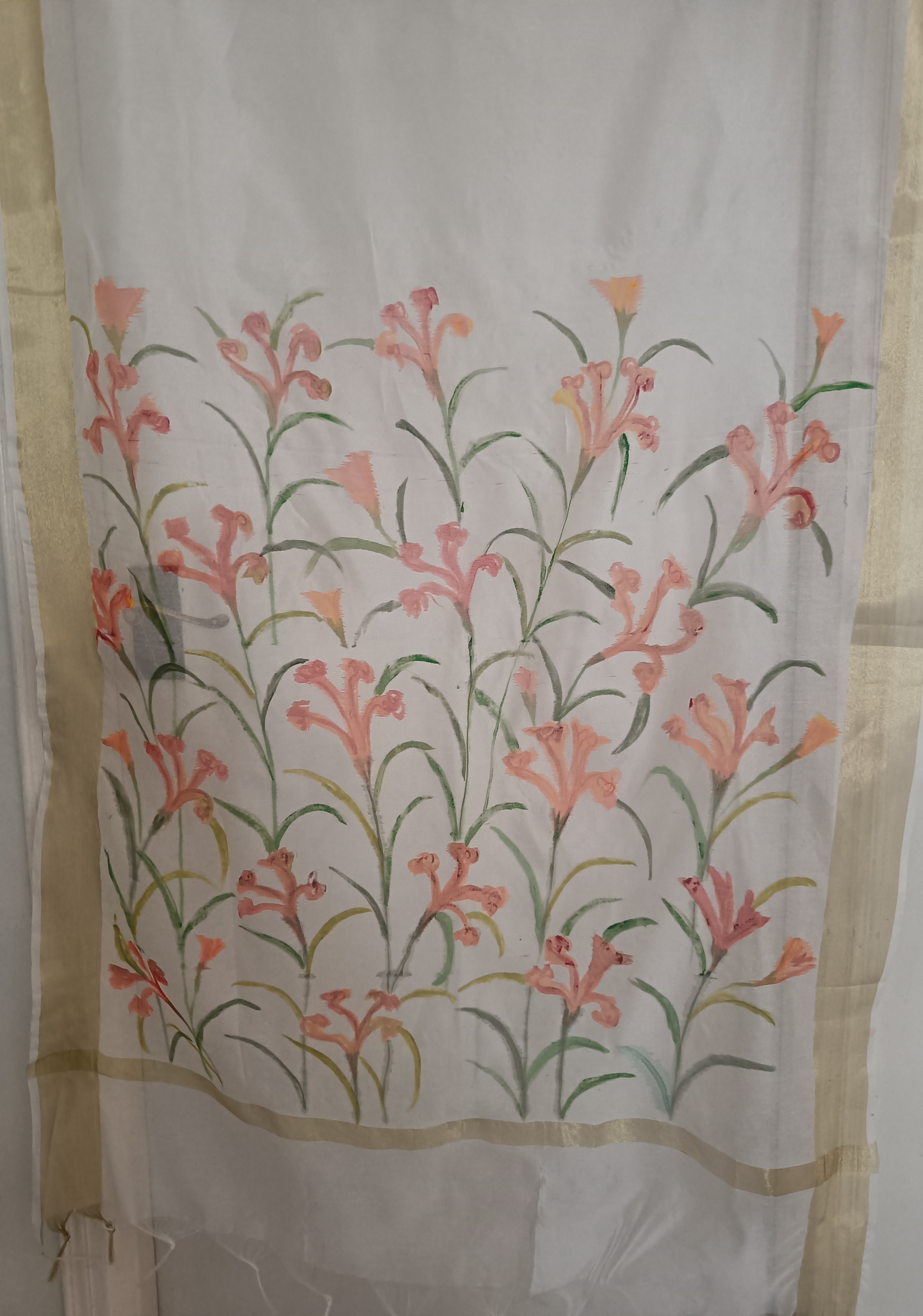 Floral Painted Dupatta (DF756)