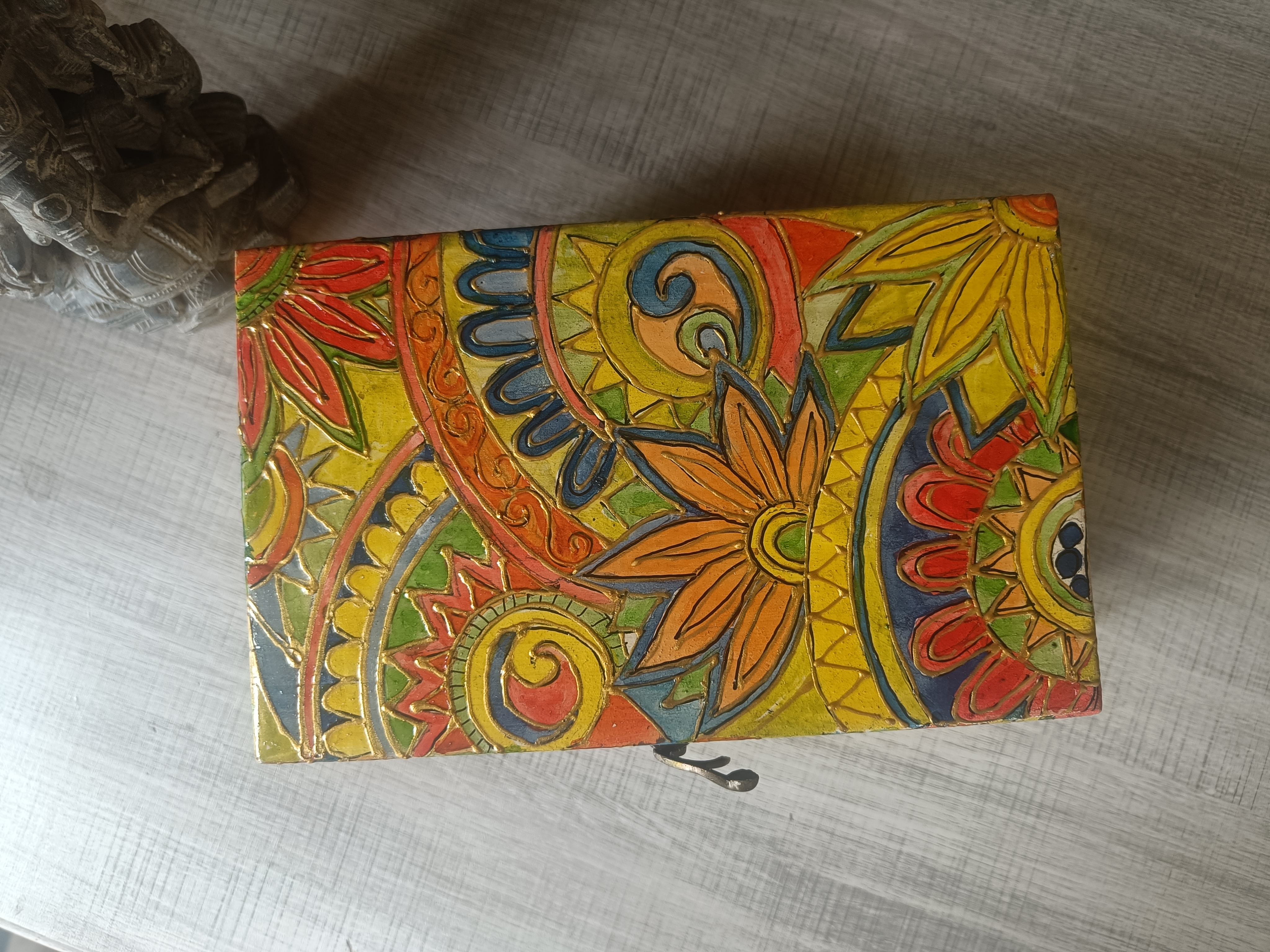 Wooden Hand-painted Storage Box BX3