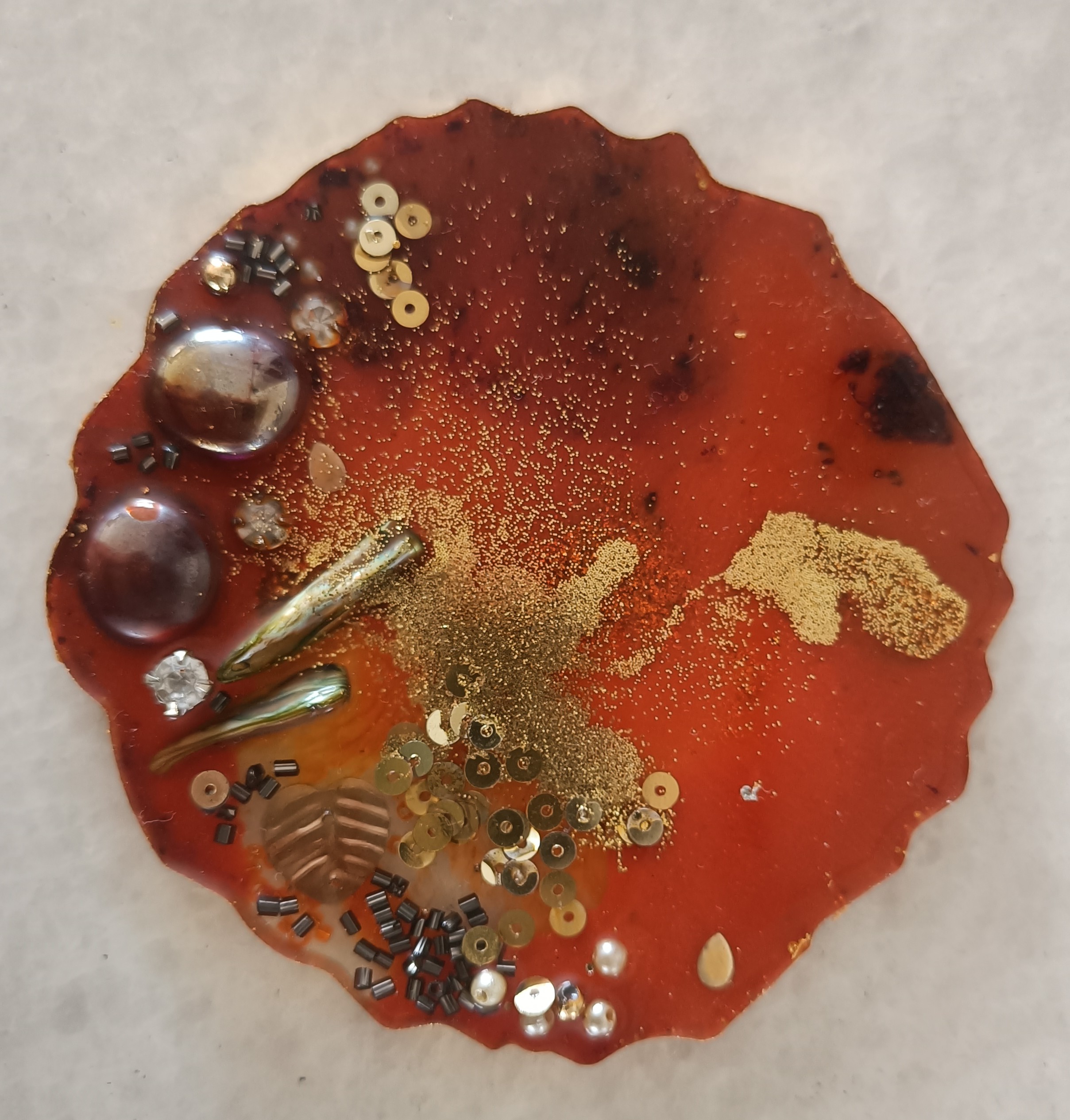 Handcrafted Set of 6 Resin Coasters R14