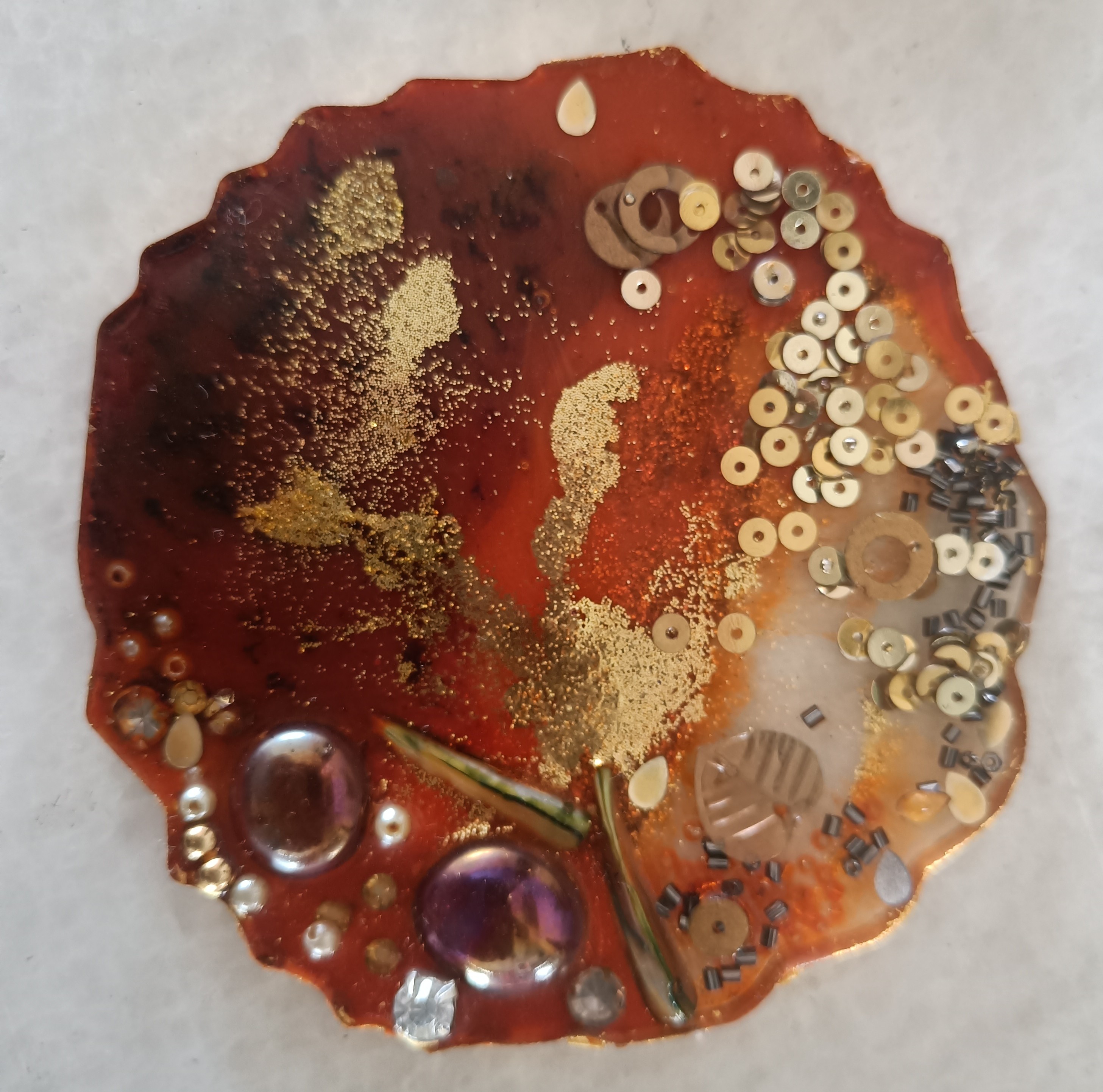 Handcrafted Set of 6 Resin Coasters R14