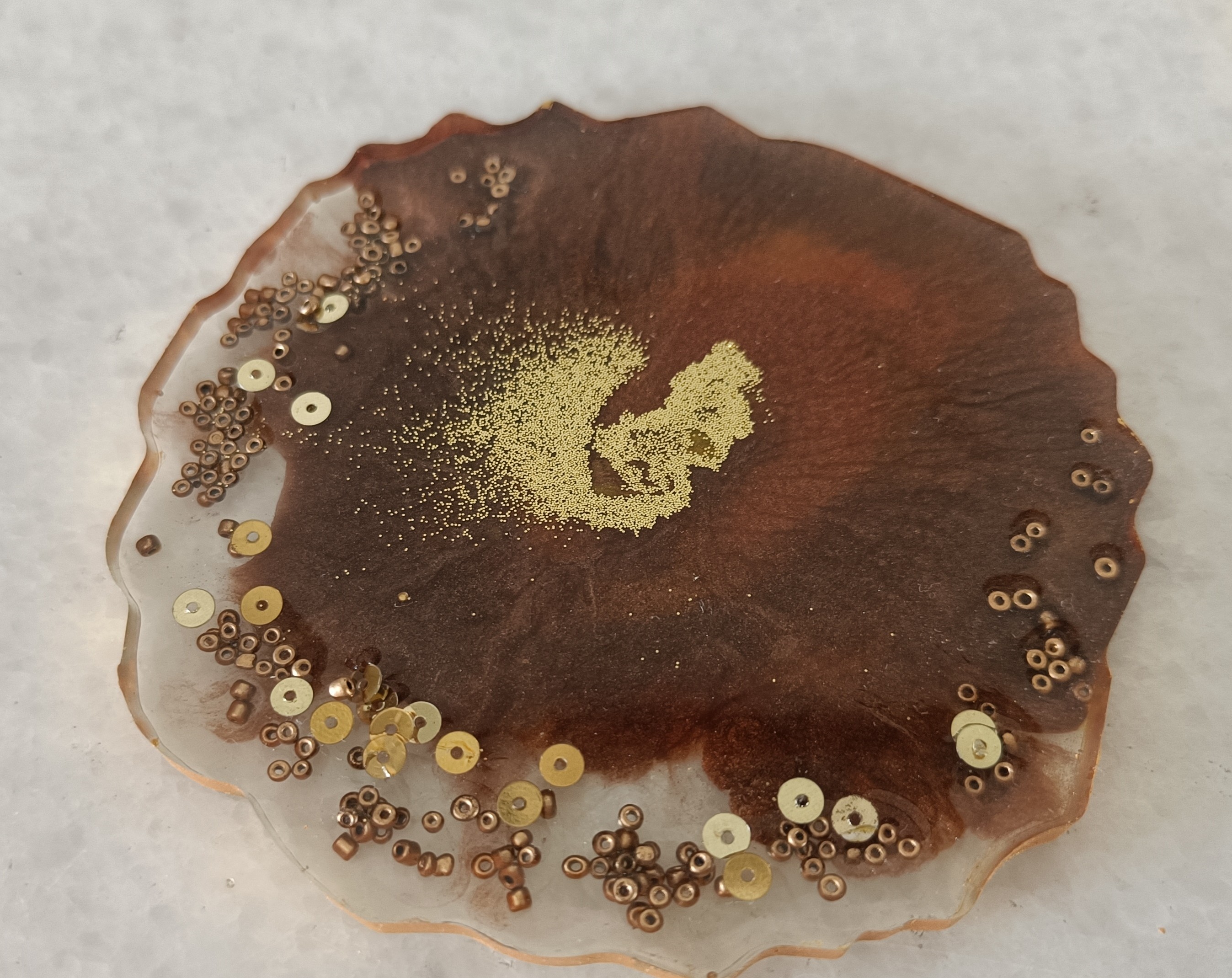 Set of 6 ResinHand-painted Coasters R16