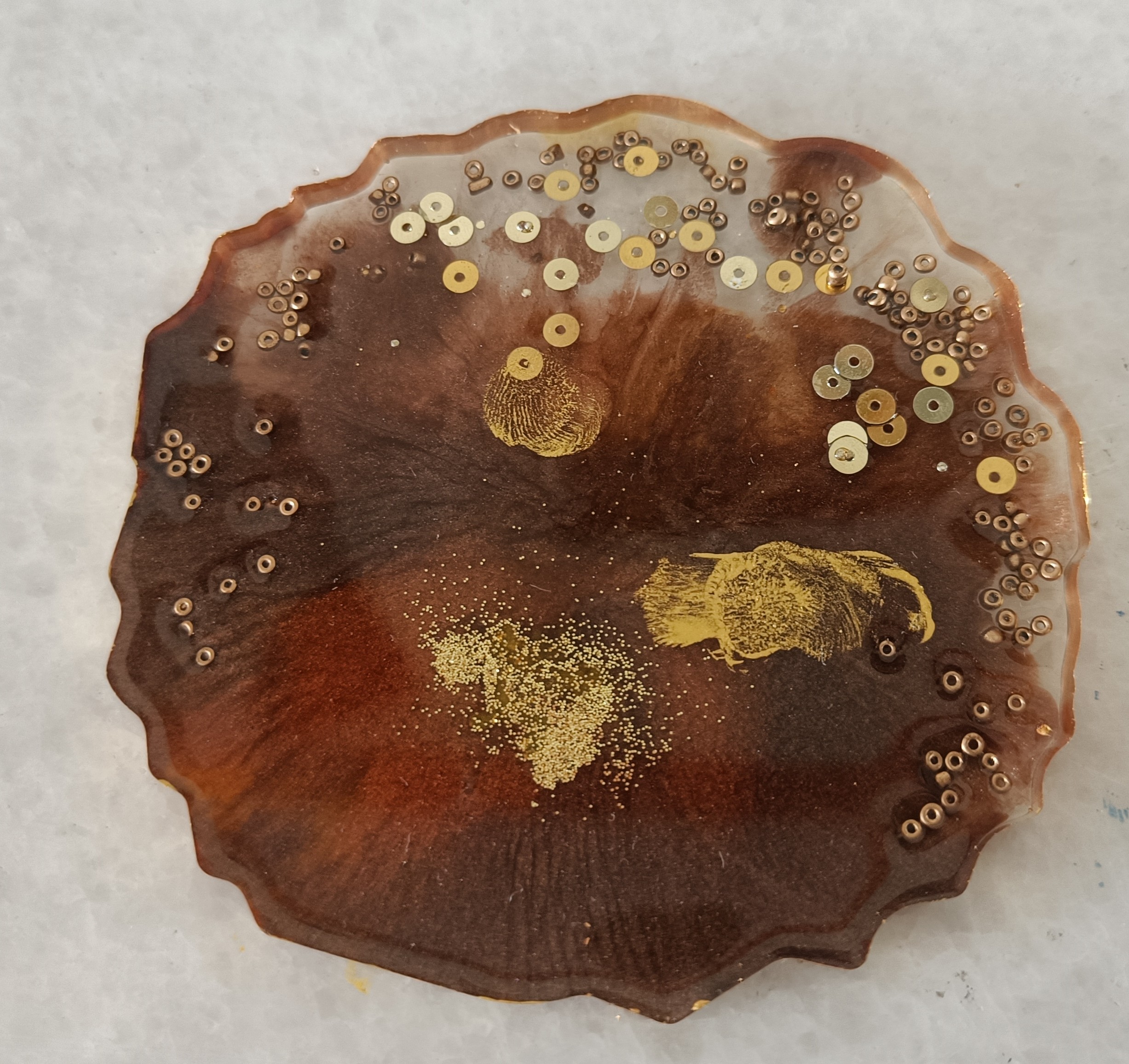 Set of 6 ResinHand-painted Coasters R16