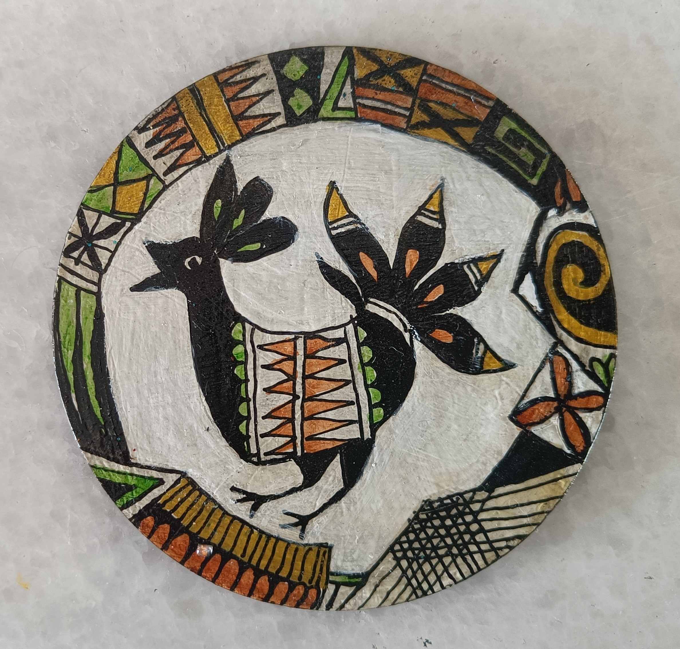 6 hand-painted coaster set