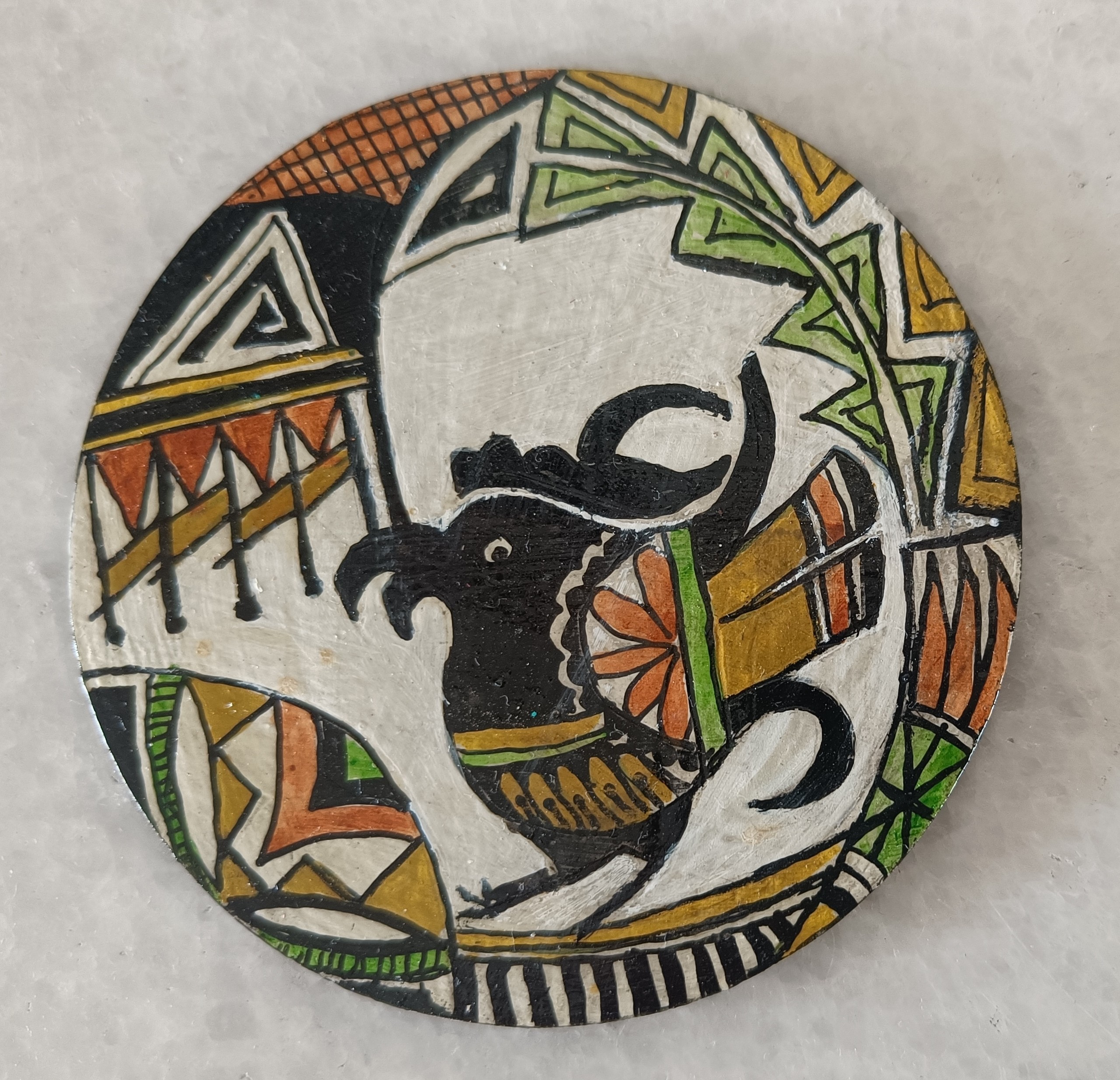 6 hand-painted coaster set