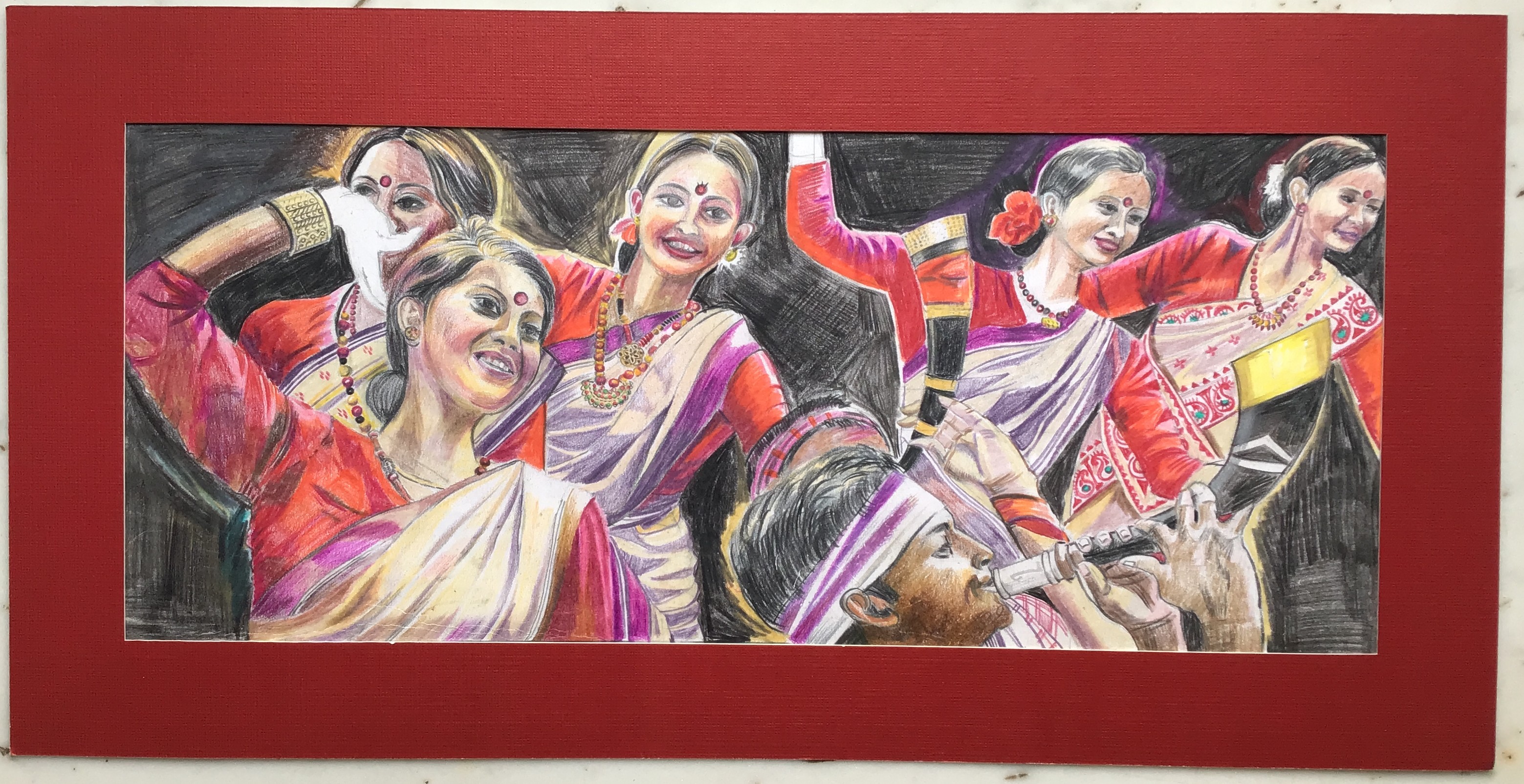 Traditional Indian Dance Art Painting