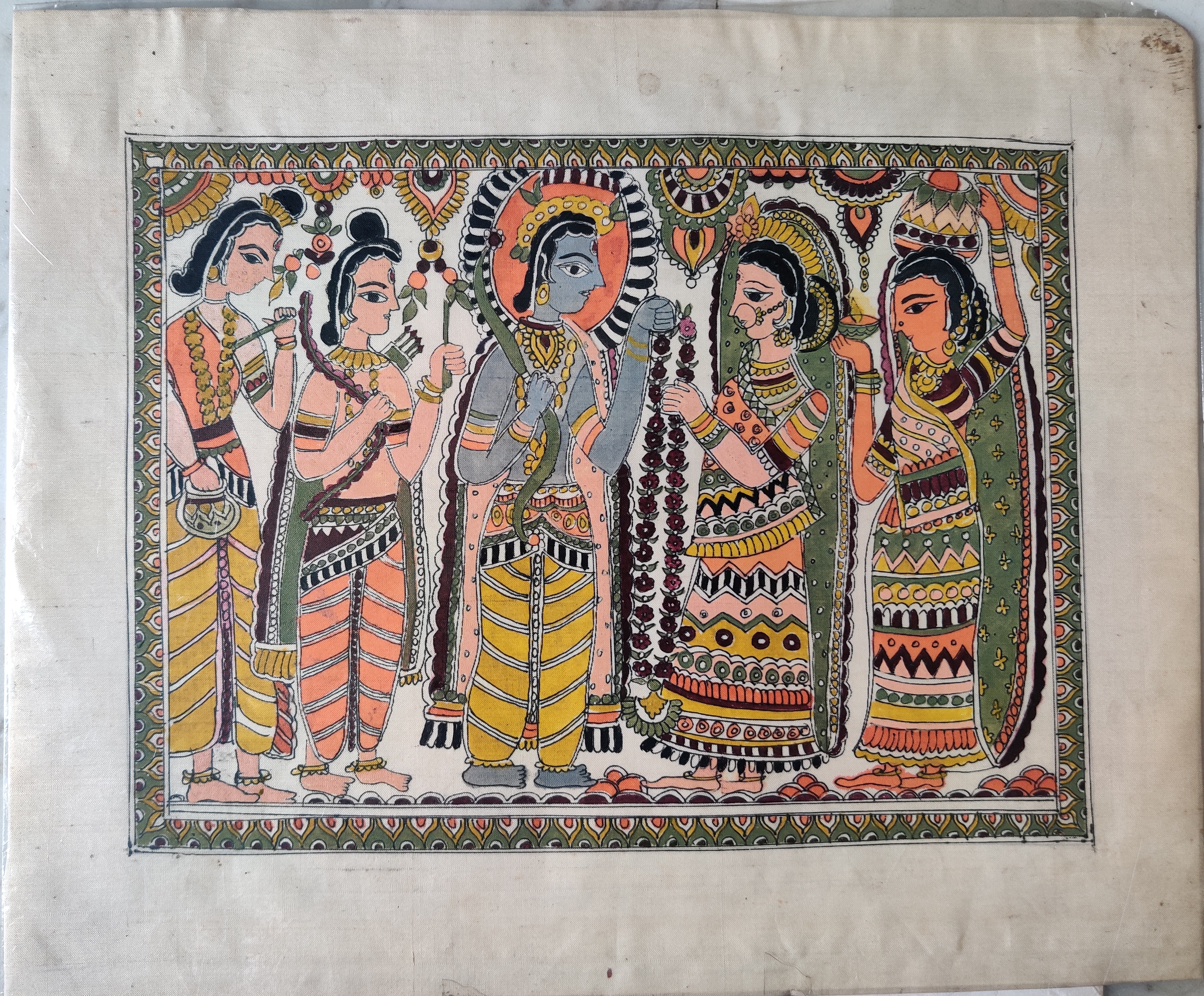 Traditional Indian Madhubani Painting PO1