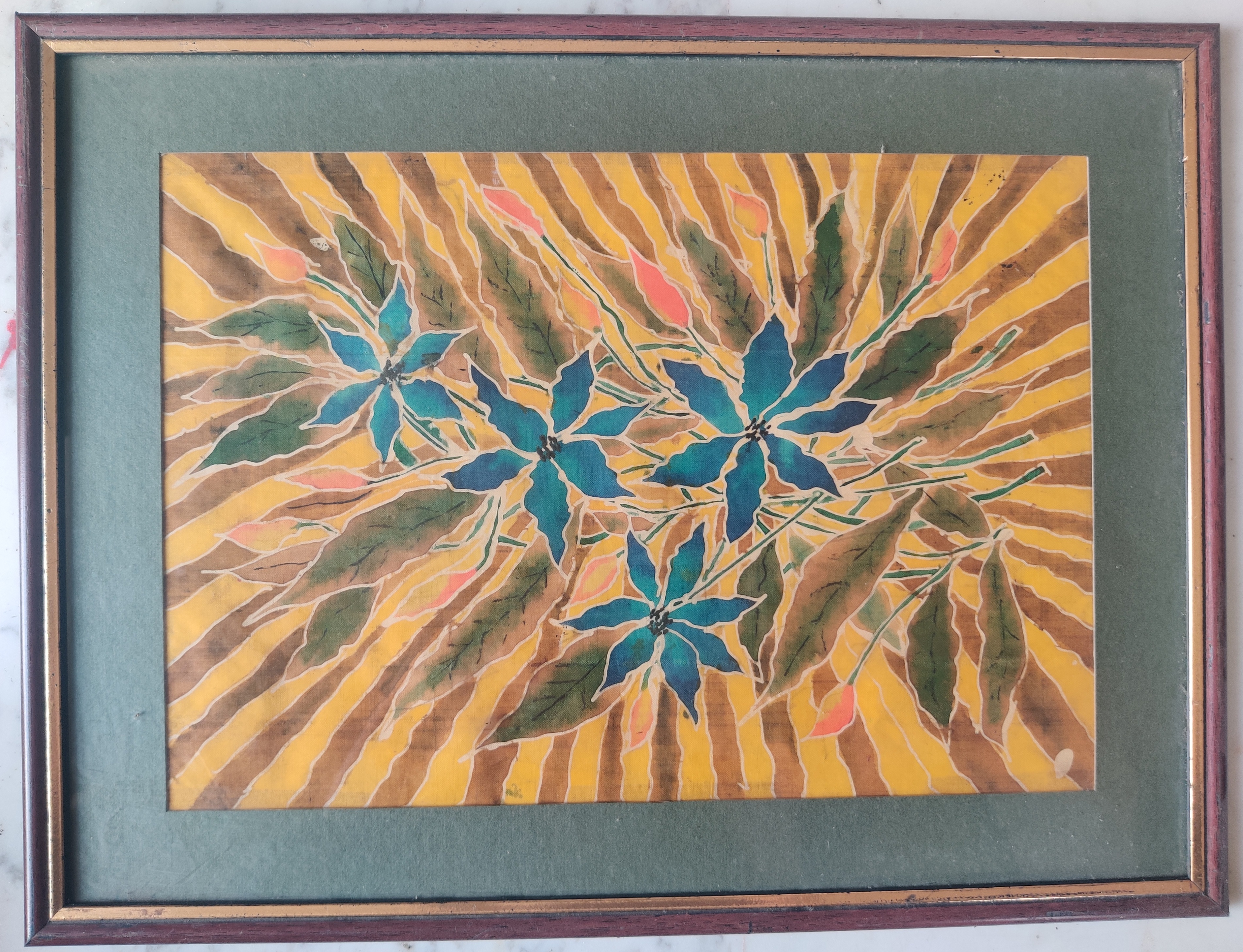 Floral Batik Art Painting