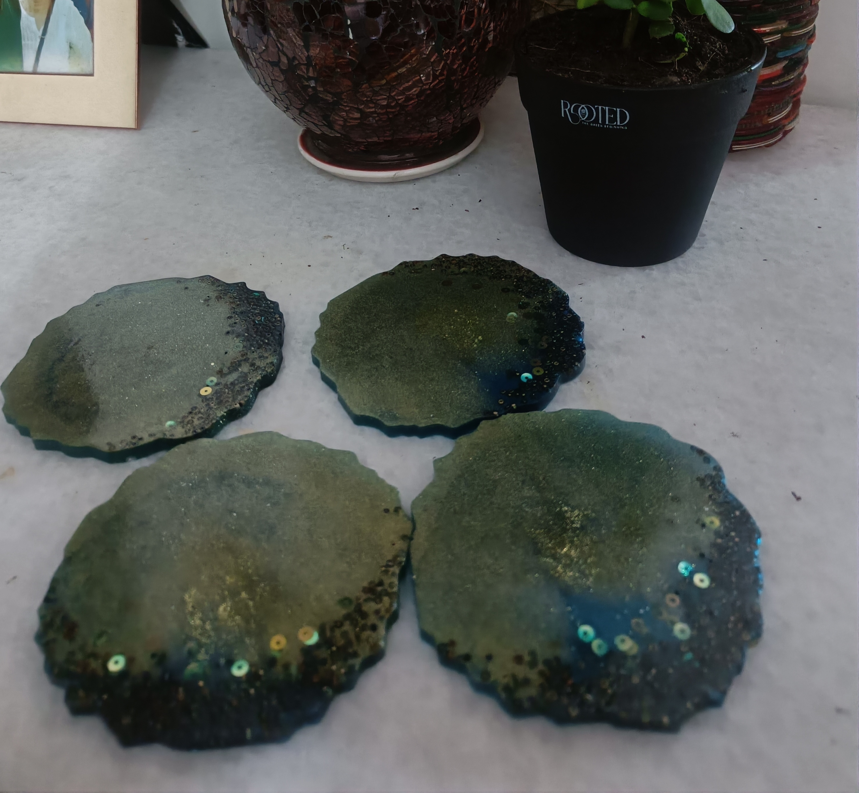 Handcrafted Resin Coasters R29