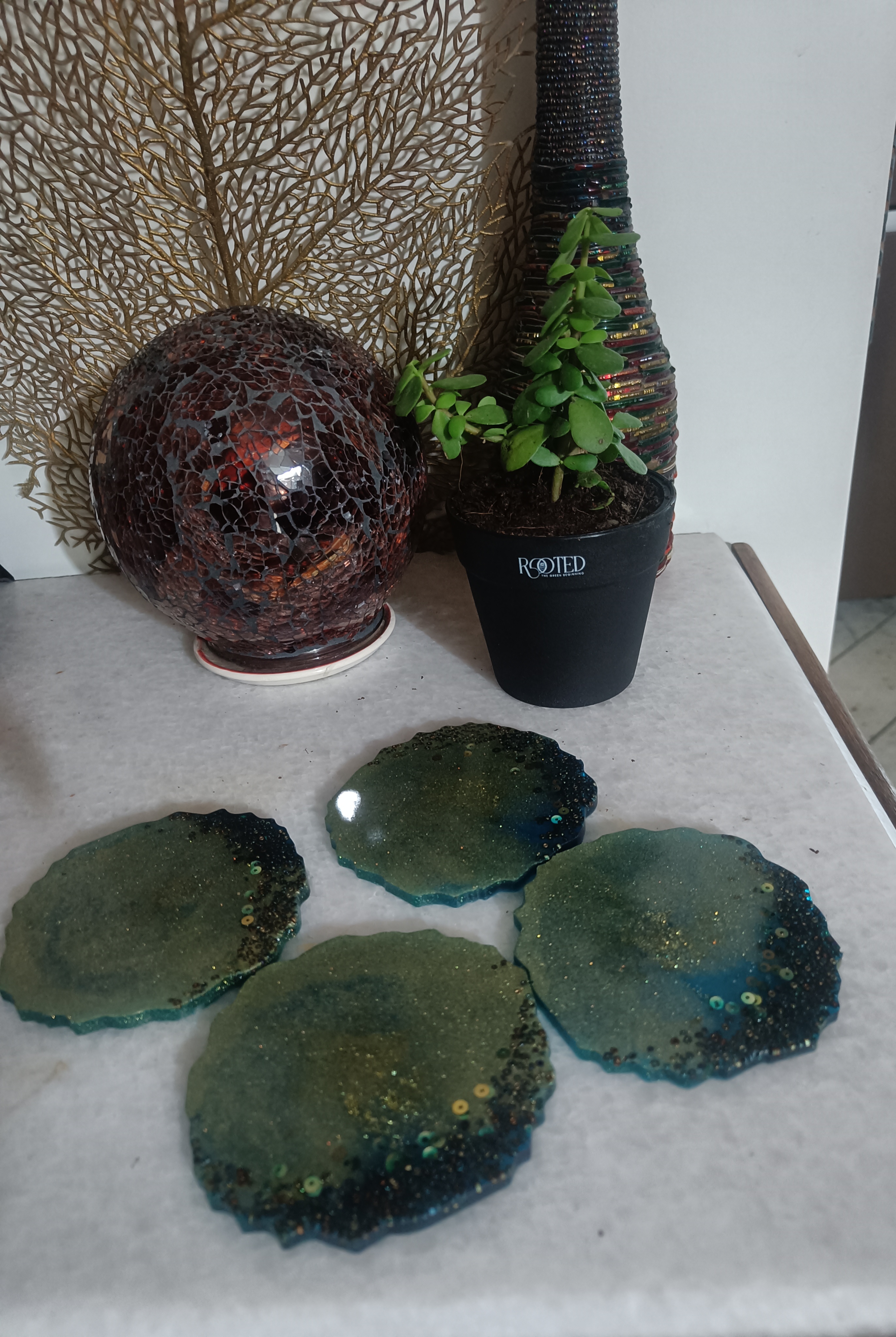 Handcrafted Resin Coasters R29