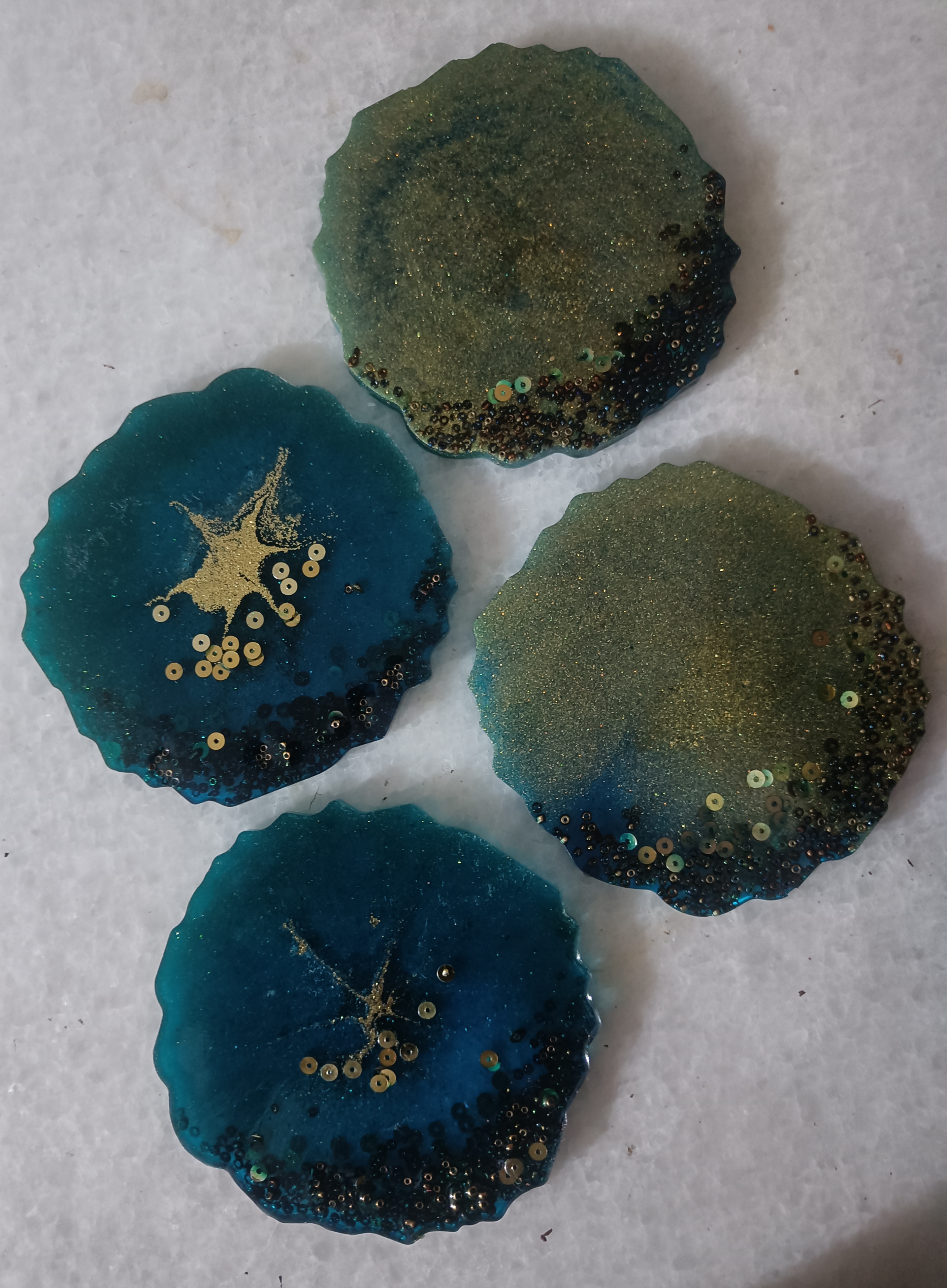 Handcrafted Resin Coasters R29