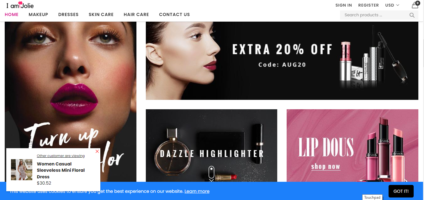 I Am Jolie: Ready-to-Sell Shopify Store for Women’s Fashion & Beauty