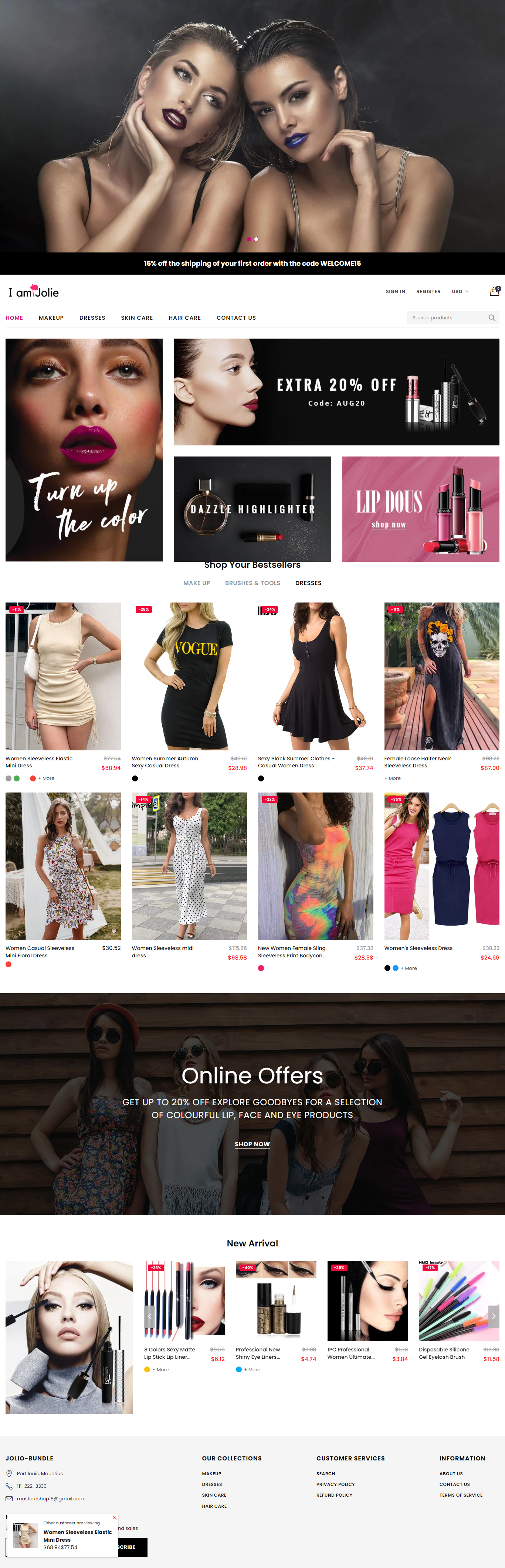 I Am Jolie: Ready-to-Sell Shopify Store for Women’s Fashion & Beauty