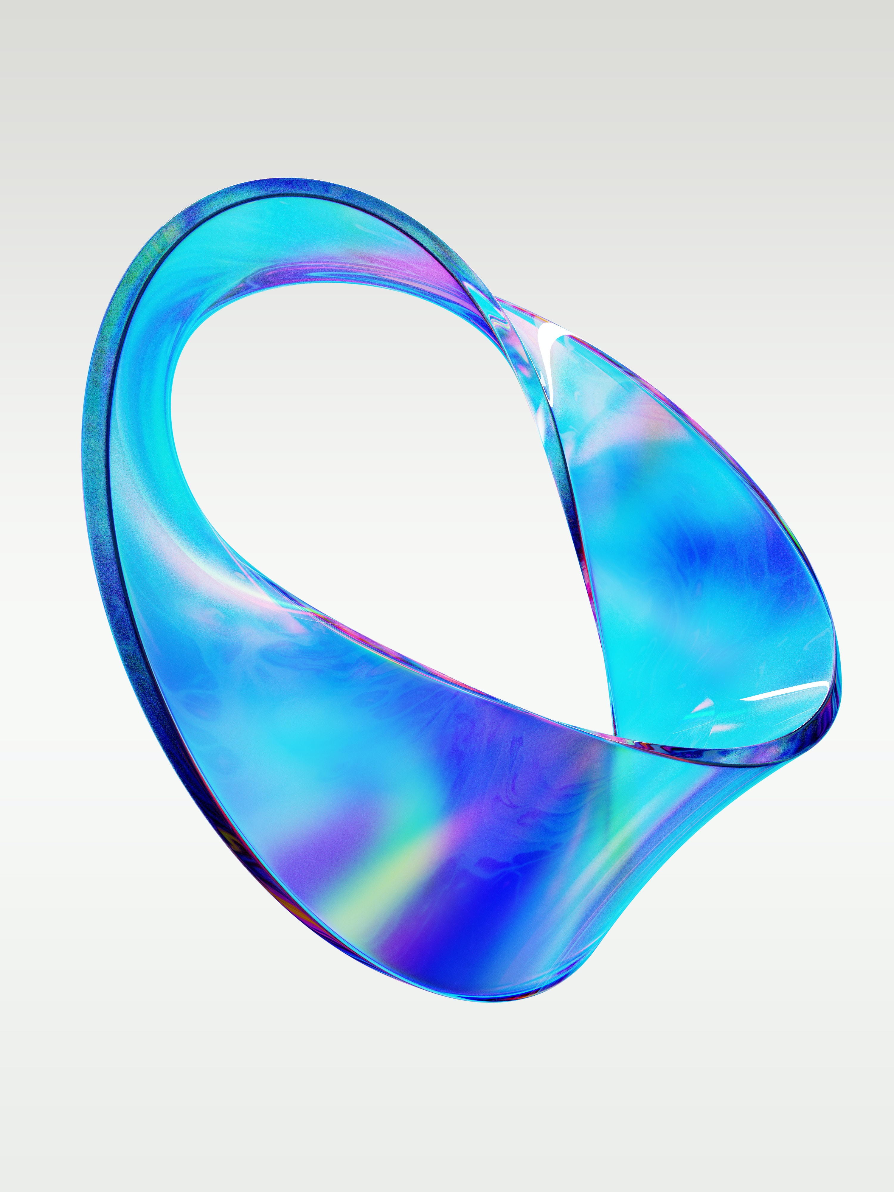 Iridescent Möbius Sculpture