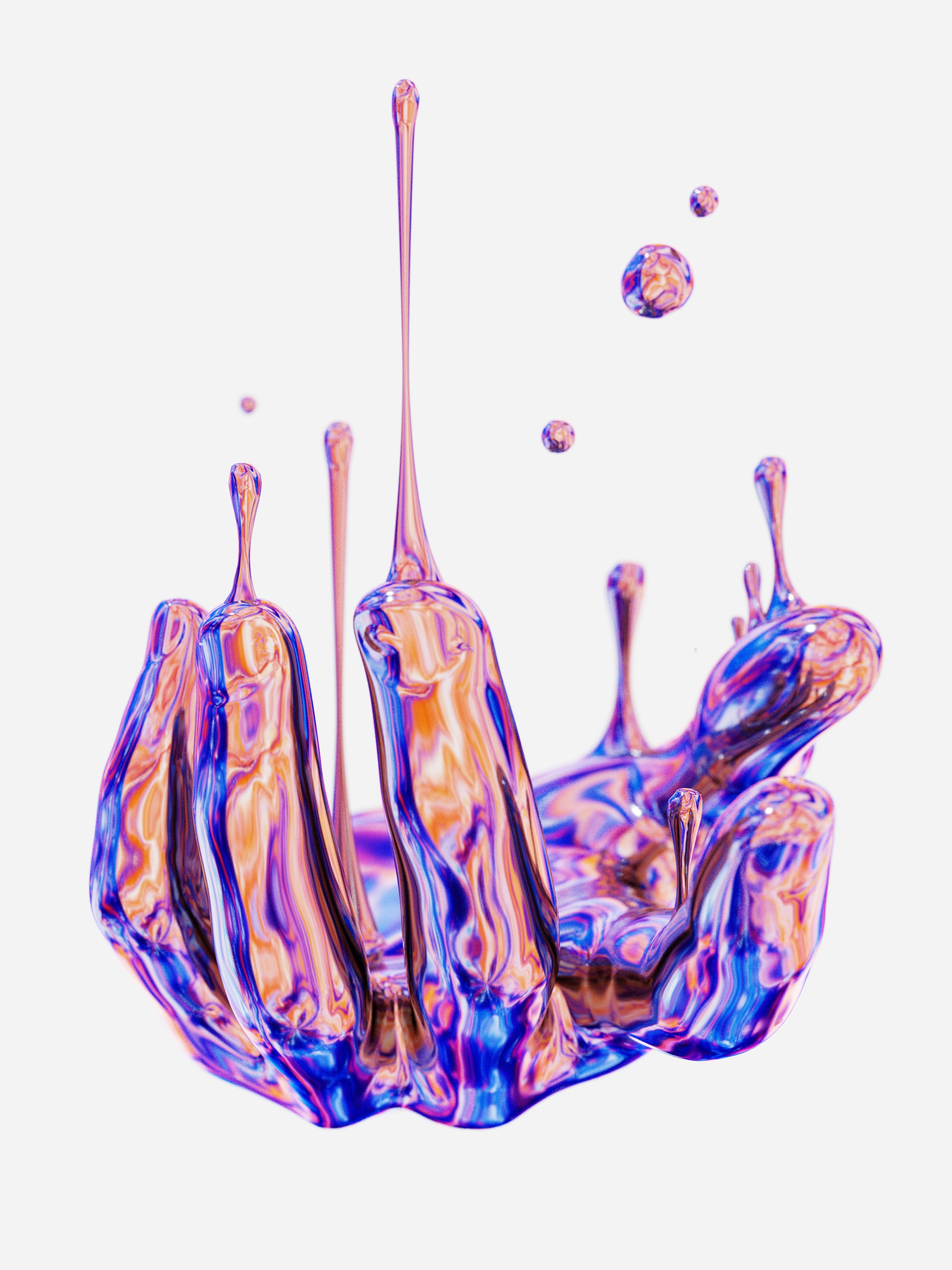 Holographic Liquid Art Sculpture