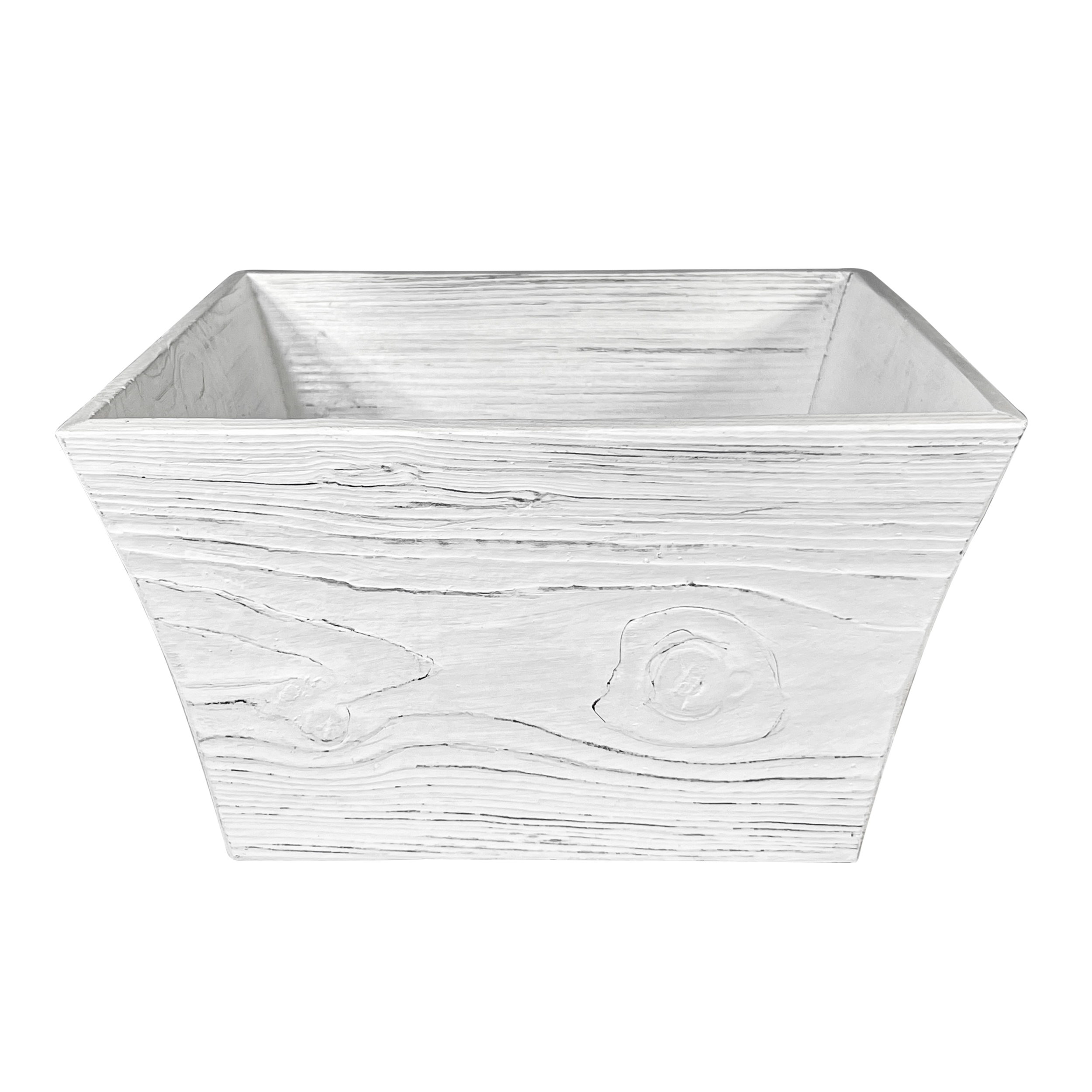White Wooden Planter Box