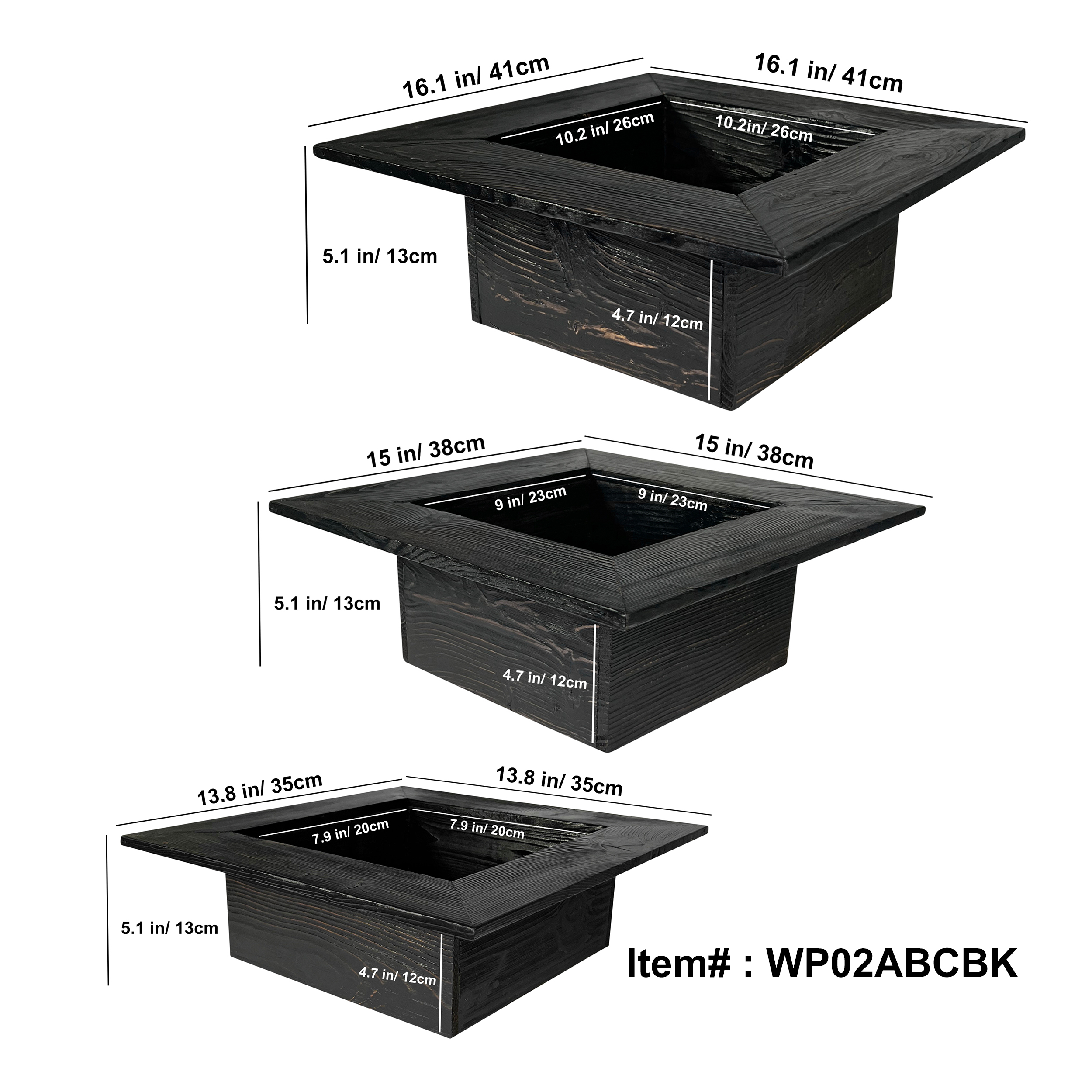 Yakisugi Burned Wooden Pot / Container